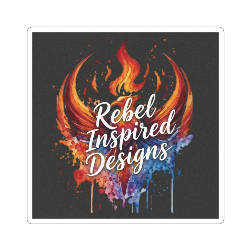 Rebel Inspired Designs Sticker | Fiery Phoenix Splash Decal | Activist Gift
