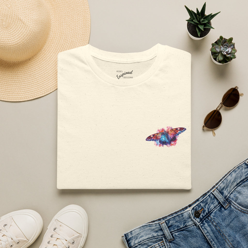 Butterfly Rise Together T-Shirt | Watercolor Inspirational Butterfly Tee | Equality Advocacy Gift