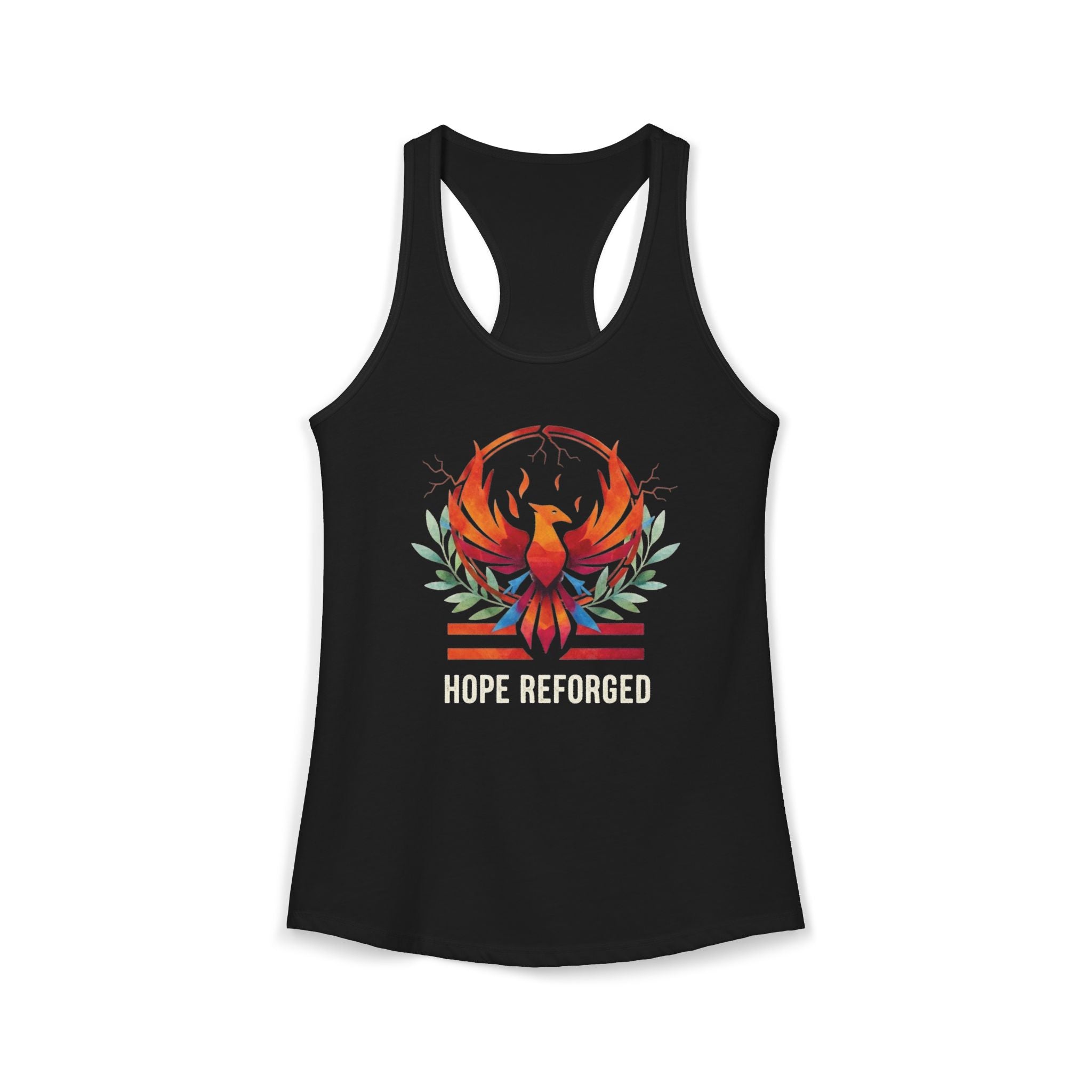 Hope Reforged Tank Top | Rising Phoenix Racerback Tee | Women's Empowerment Gift