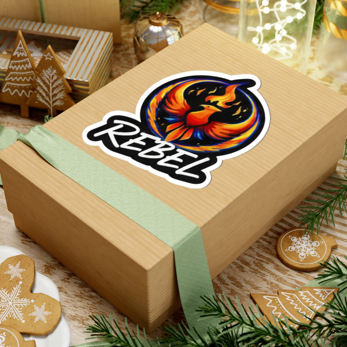 Rising Phoenix Rebel Sticker | Kiss-Cut Vinyl Decal | Rebel Inspired Designs