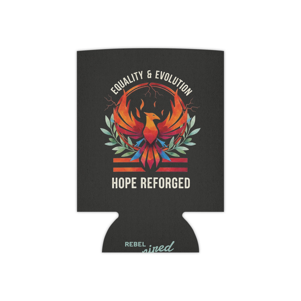 Hope Reforged Can Cooler | Equality & Evolution Drink Holder | Rising Phoenix Design