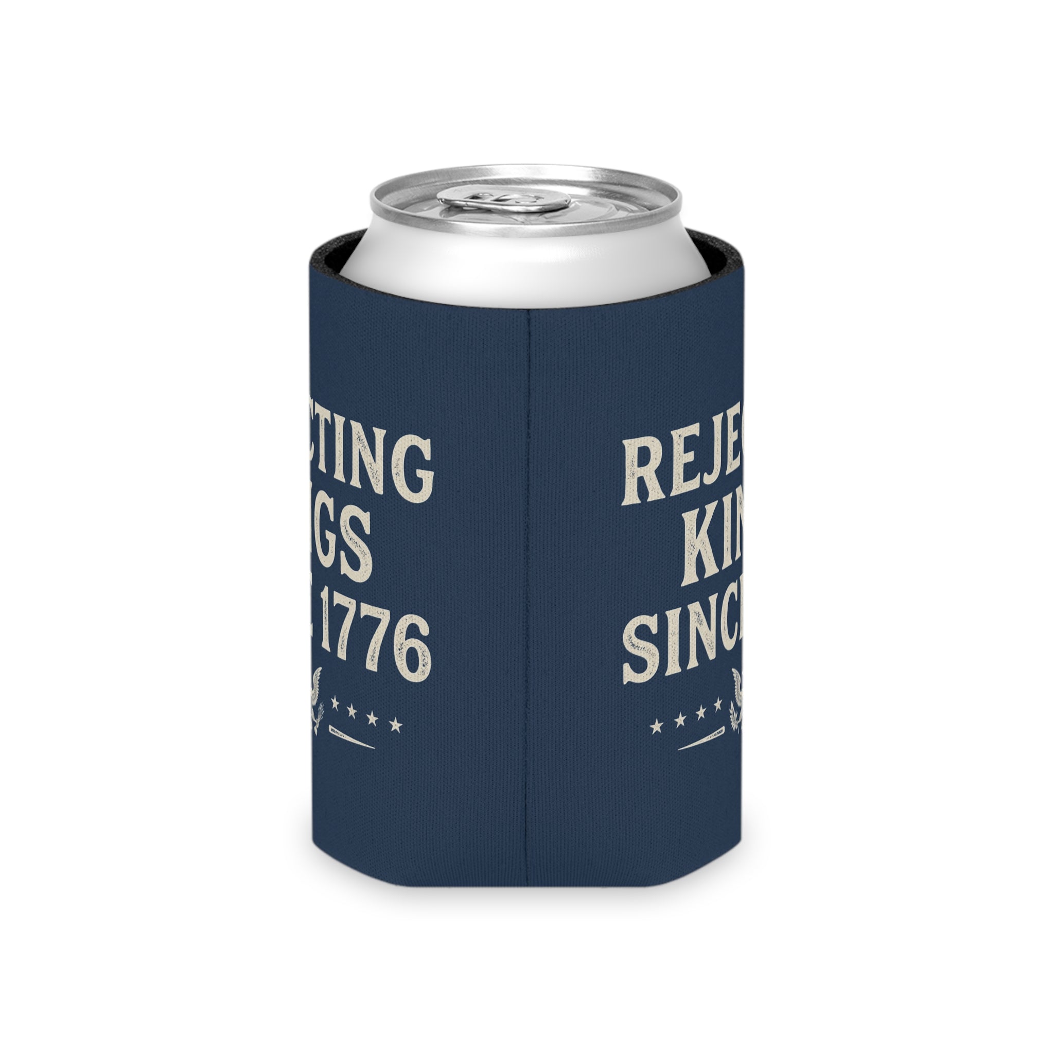 Rejecting Kings Since 1776 Can Cooler | Patriotic American Vintage Eagle Drink Sleeve