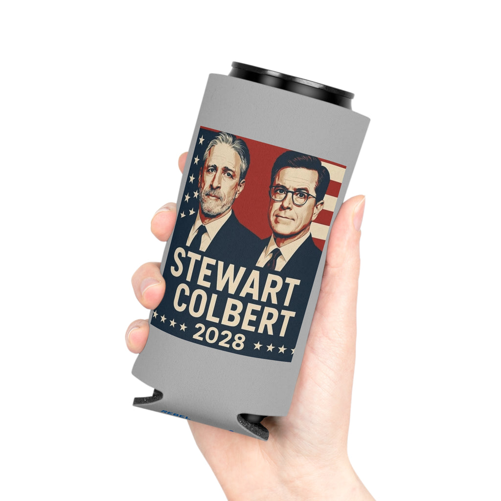 Stewart Colbert 2028 Can Cooler, Political Humor Beverage Holder, Insulated Drink Sleeve