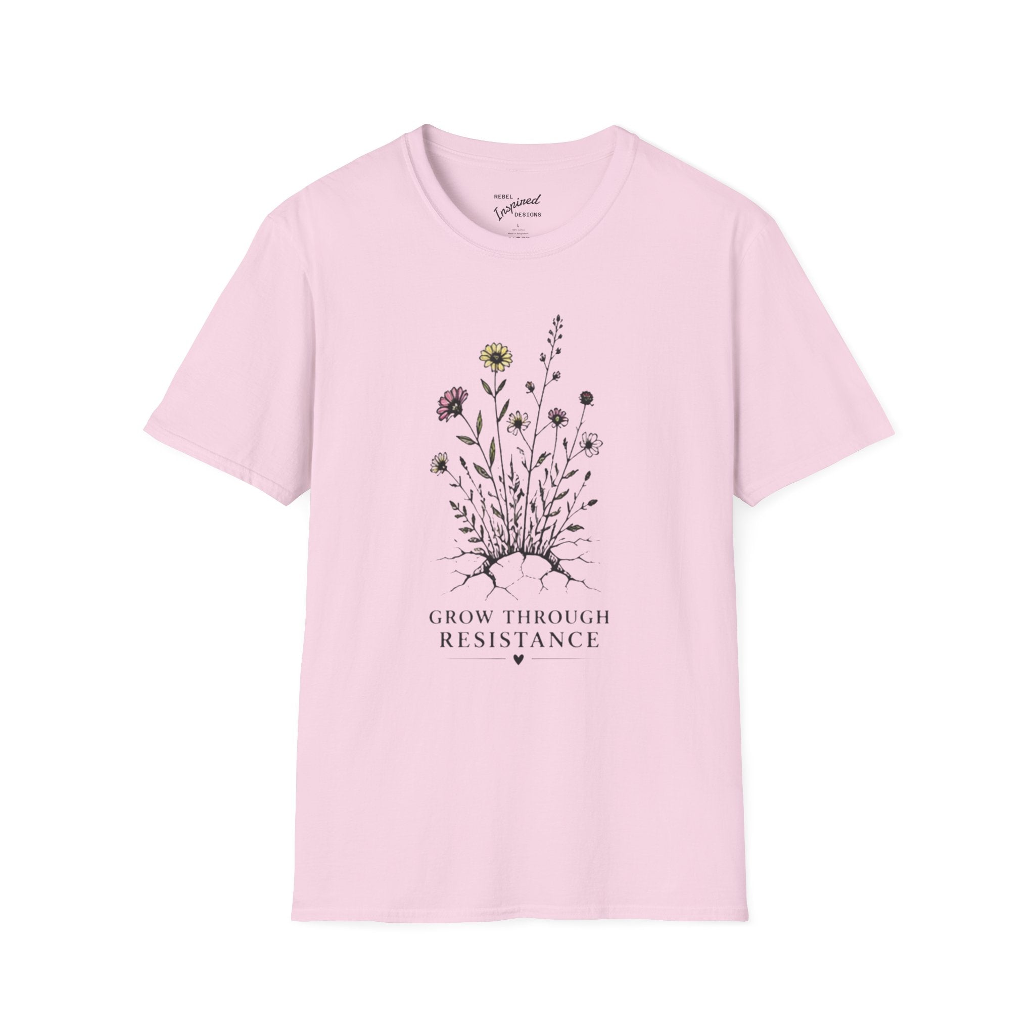 Grow Through Resistance T-Shirt | Wildflower Activist Shirt | Subtle Resistance Tee | Empowerment Gift