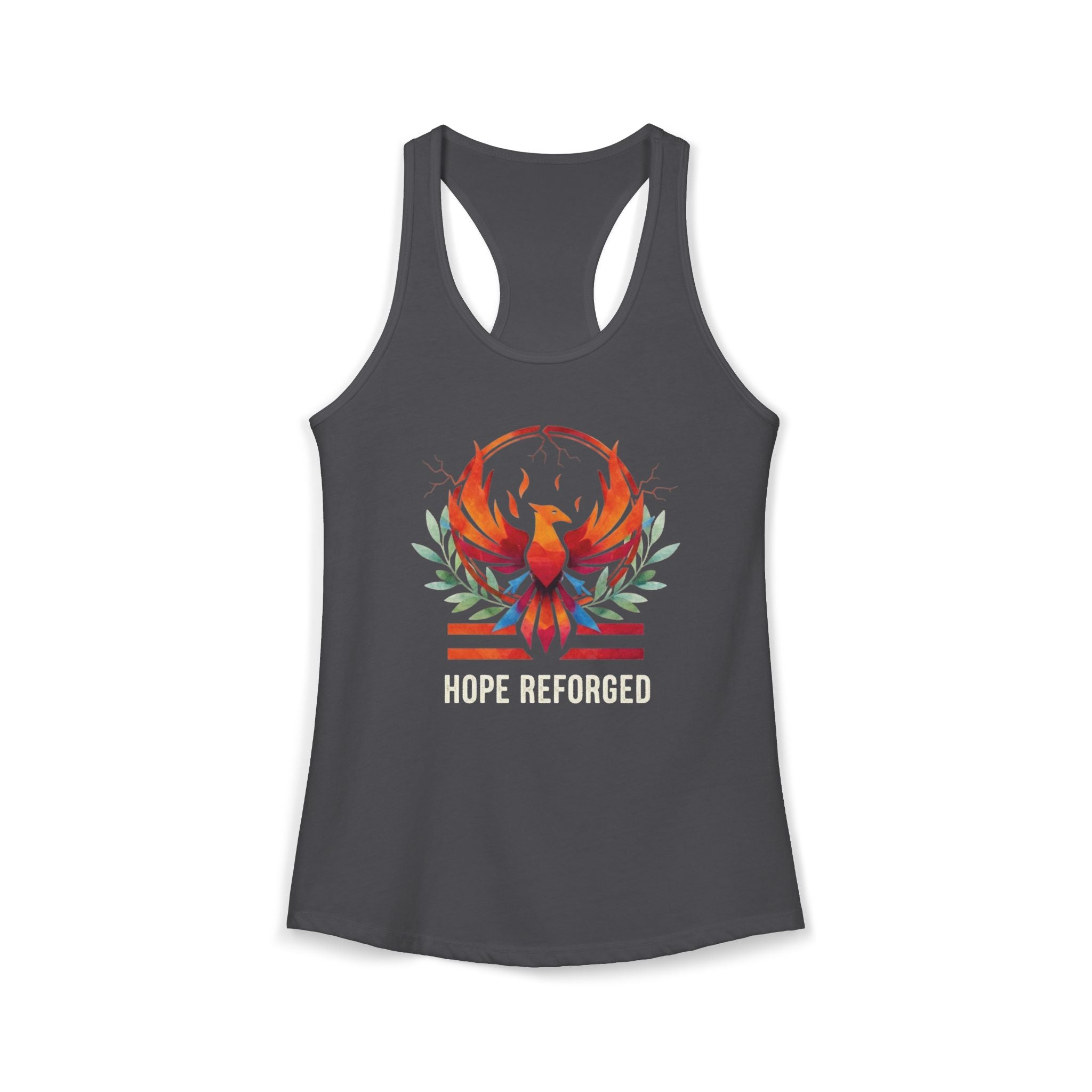 Hope Reforged Tank Top | Rising Phoenix Racerback Tee | Women's Empowerment Gift