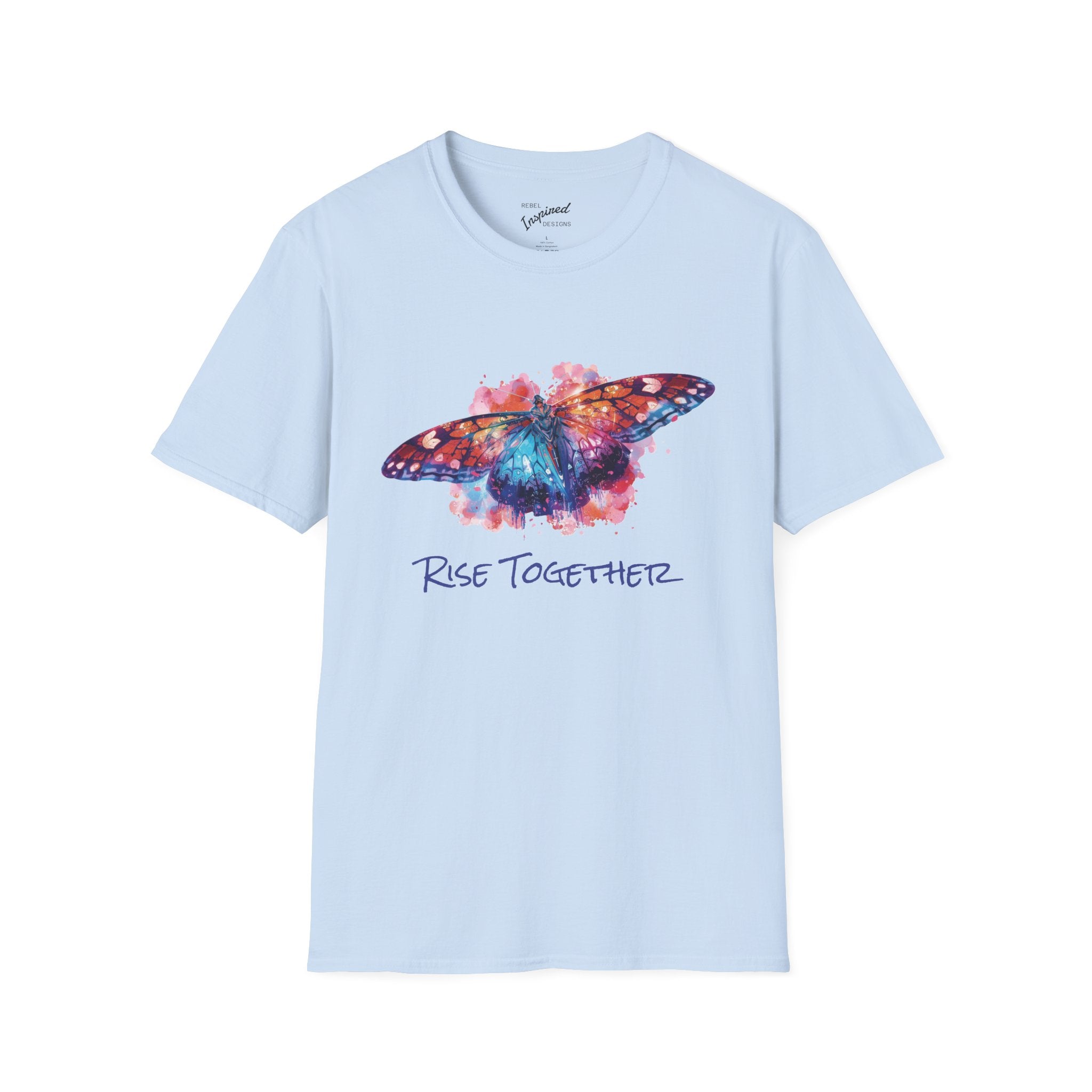 Butterfly Rise Together Graphic Tee | Equality Advocacy T-Shirt | Activist Gift