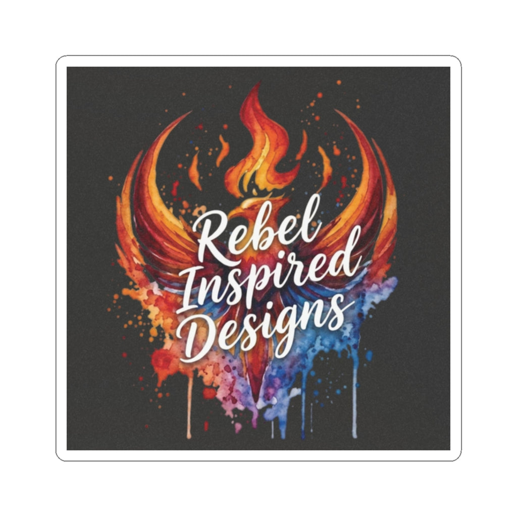 Rebel Inspired Designs Sticker | Fiery Phoenix Splash Decal | Activist Gift