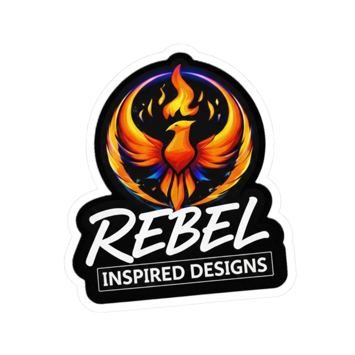 Rebel Inspired Designs Kiss-Cut Sticker | Phoenix Flame Logo sticker
