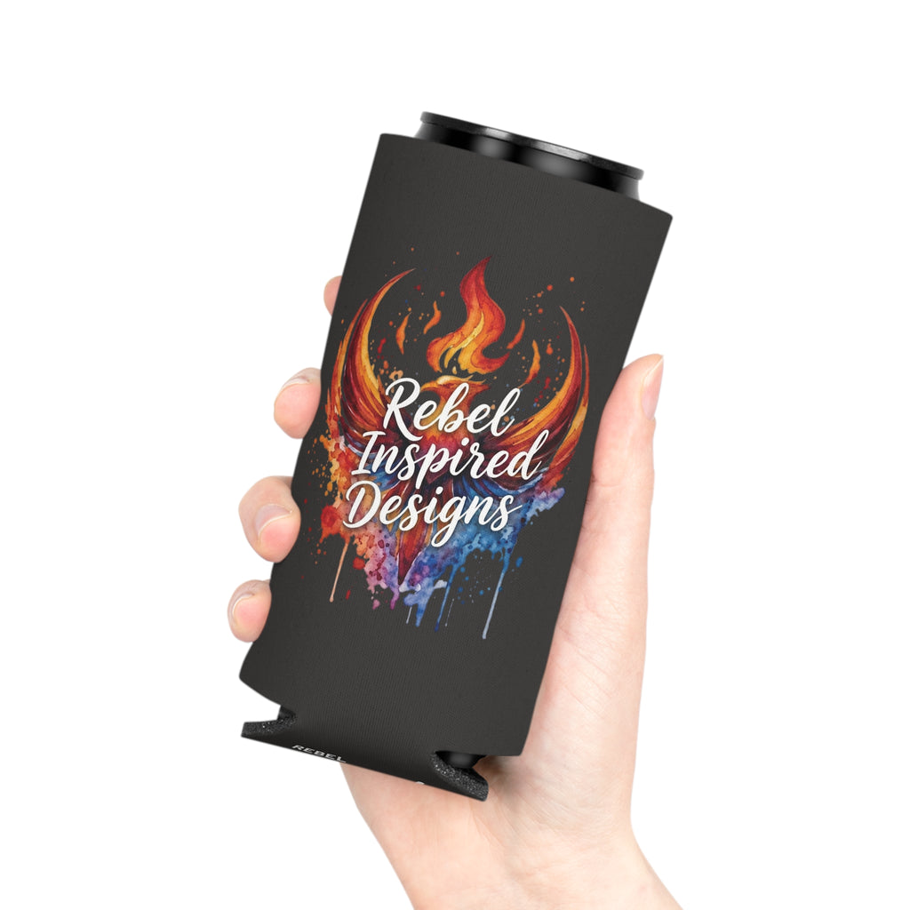 Rebel Inspired Designs Can Cooler | Phoenix Fire Splash Drink Sleeve