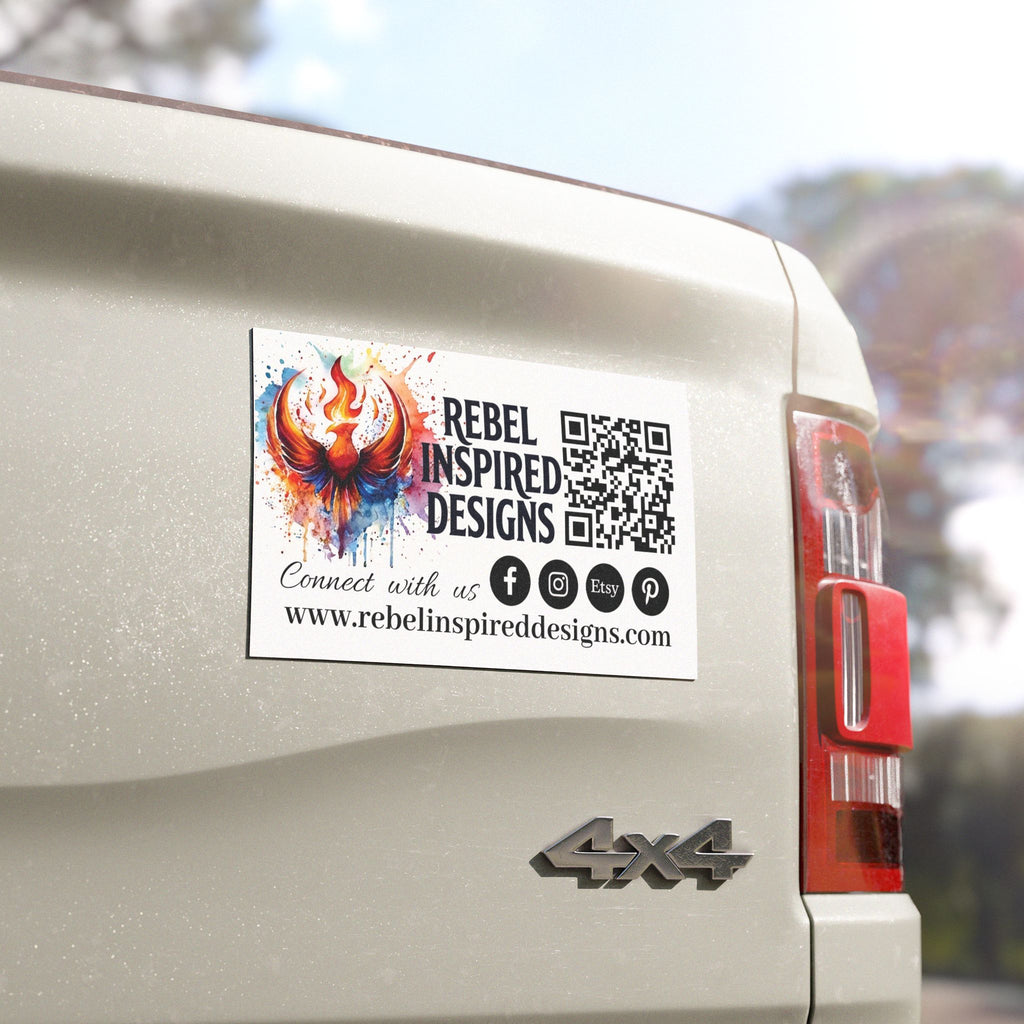 Rebel Inspired Designs Car Magnets | Rising Phoenix Brand Logo Decal