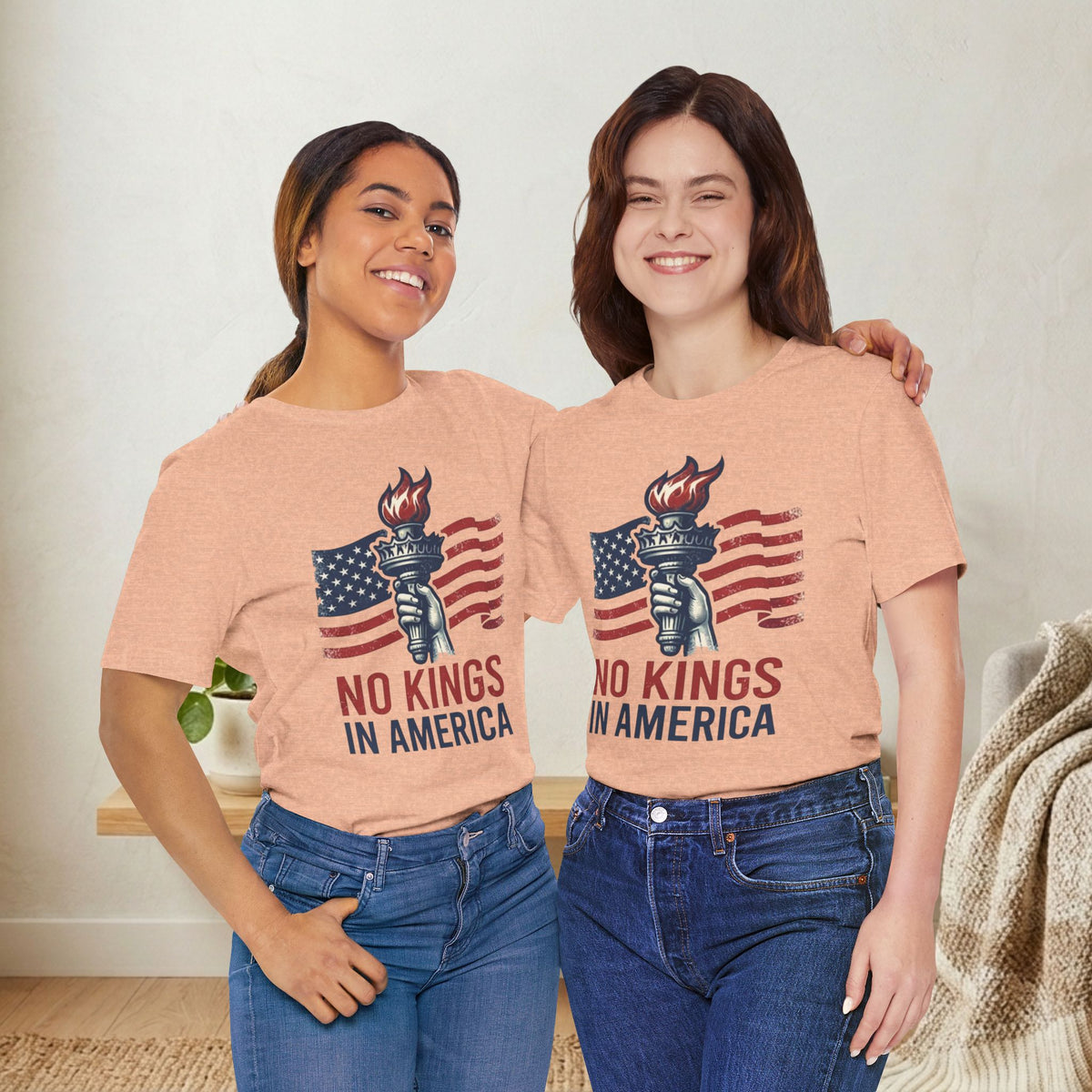 No Kings in America T-Shirt | Patriotic Liberty Graphic Tee | Activist Protest Top