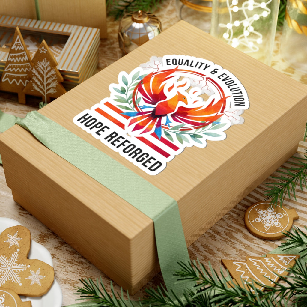 Hope Reforged Sticker | Equality & Evolution Kiss-Cut Sticker | Rising Phoenix Vinyl Decal