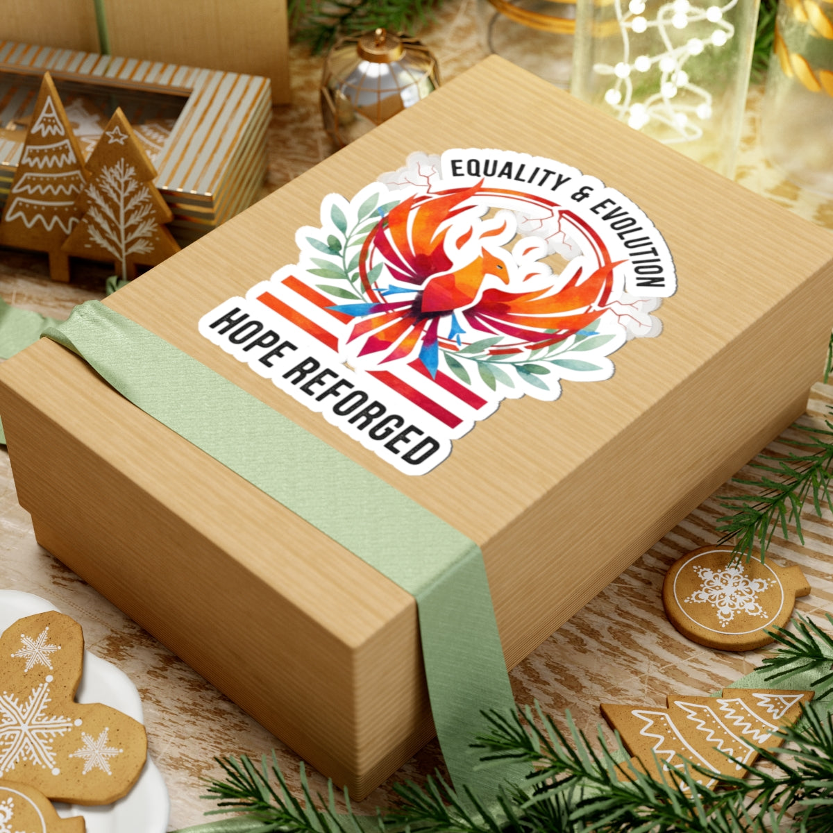 Hope Reforged Sticker | Equality & Evolution Kiss-Cut Sticker | Rising Phoenix Vinyl Decal