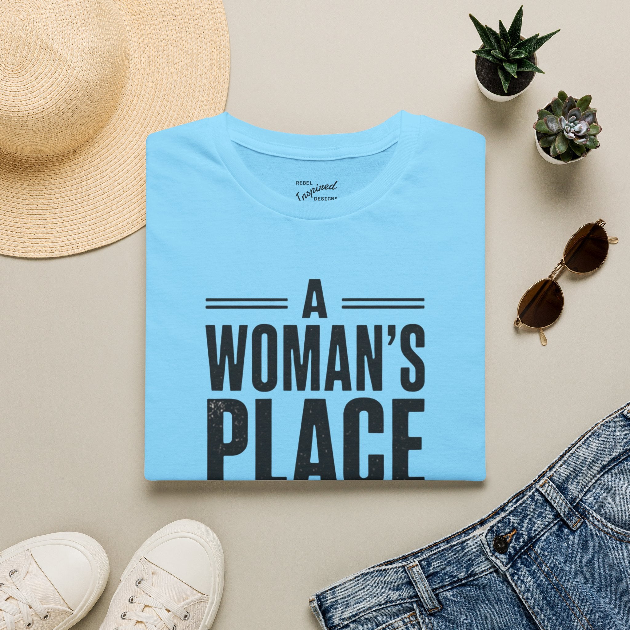 A Woman's Place Is In The Resistance T-Shirt | Feminist Protest Tee