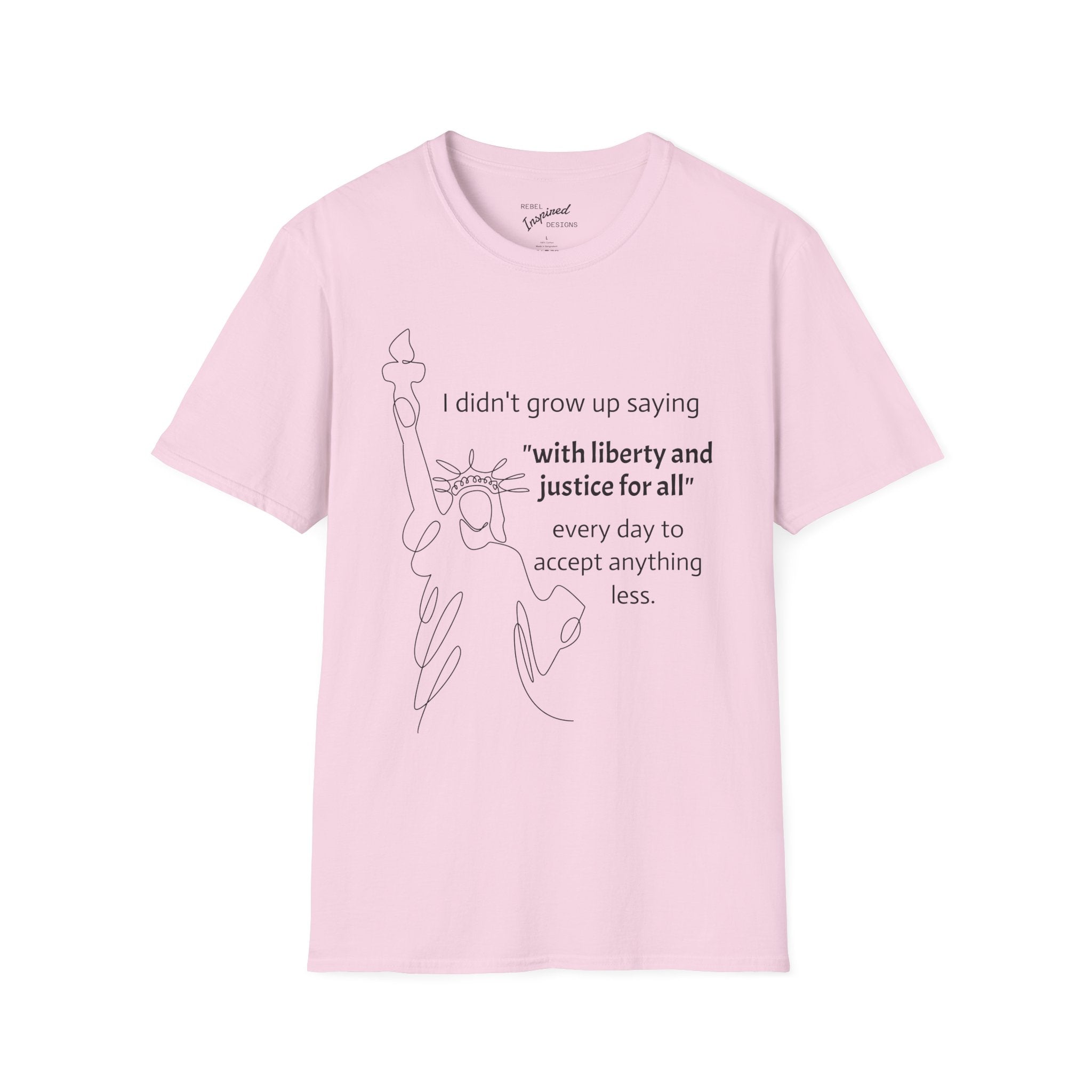 Liberty and Justice For All T-Shirt, Statue of Liberty Unisex Tee, Equality Shirt
