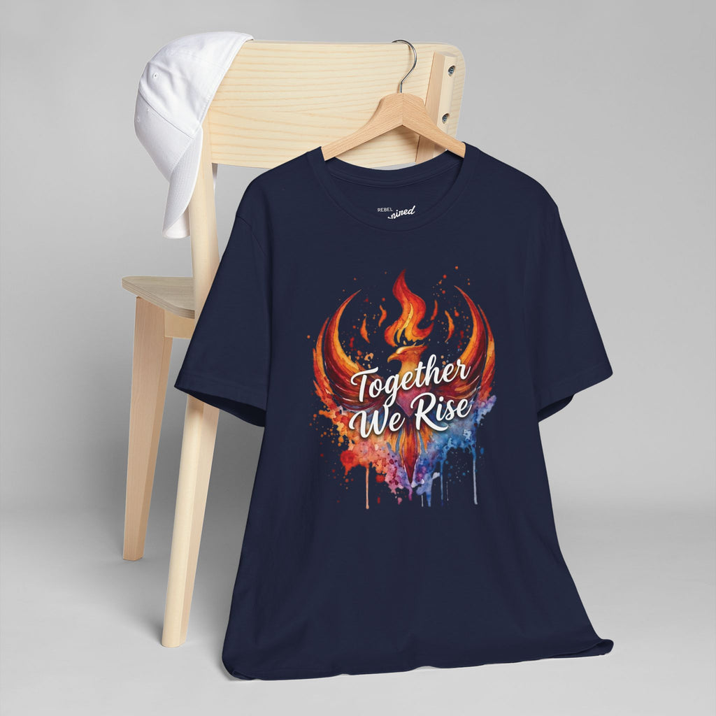 Phoenix Watercolor 'Together We Rise' T-Shirt | Inspirational Flame Design | Activist Tee