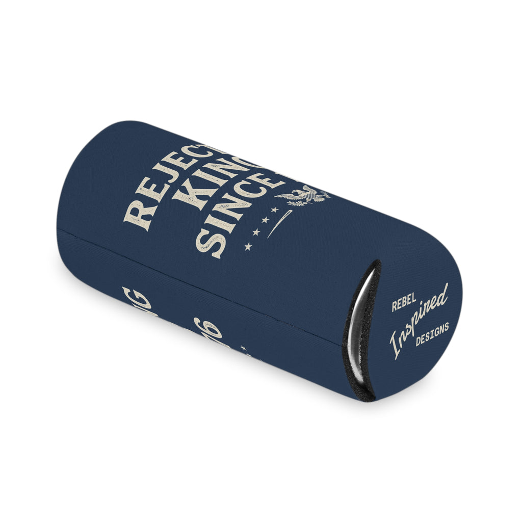 Rejecting Kings Since 1776 Can Cooler | Patriotic American Vintage Eagle Drink Sleeve