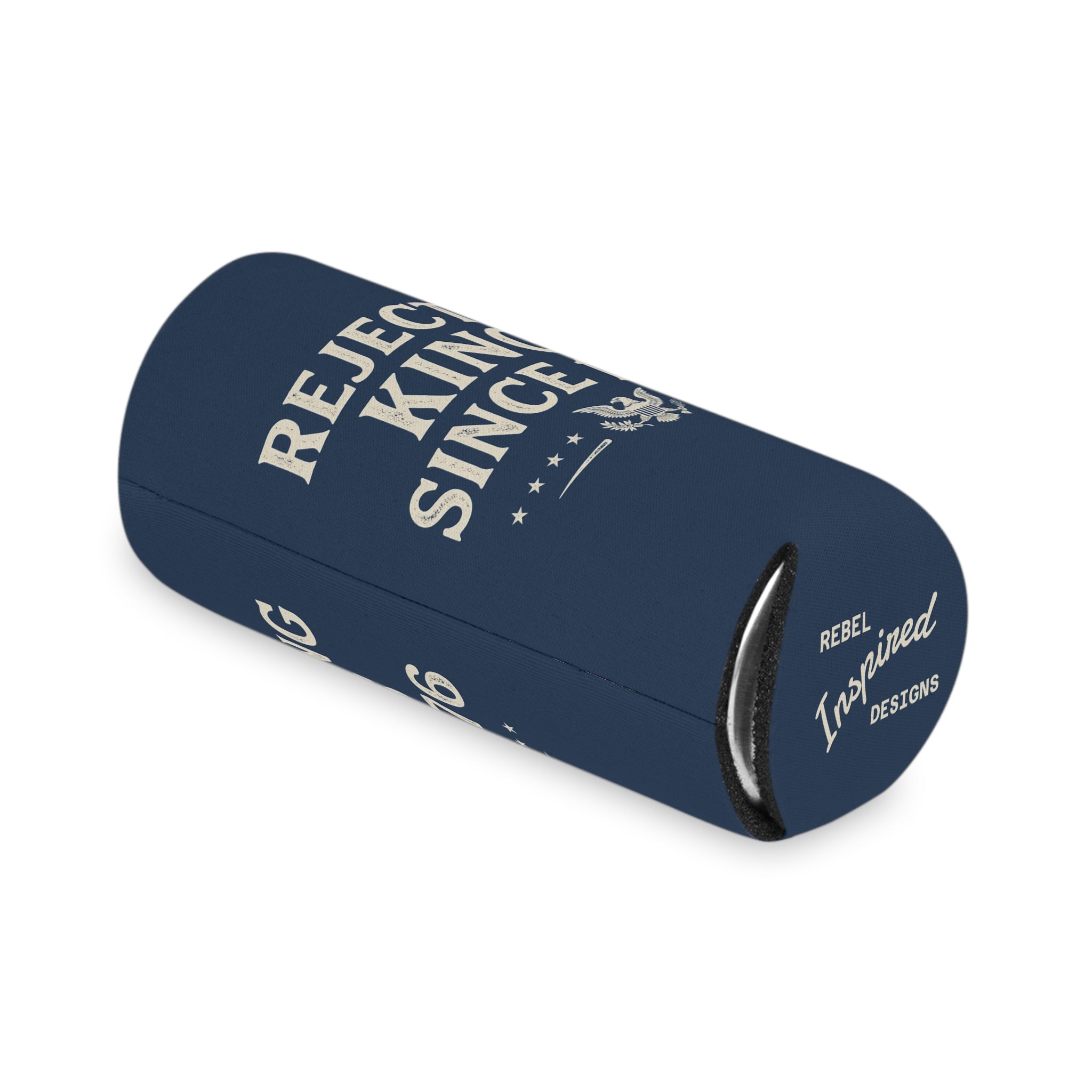 Rejecting Kings Since 1776 Can Cooler | Patriotic American Vintage Eagle Drink Sleeve