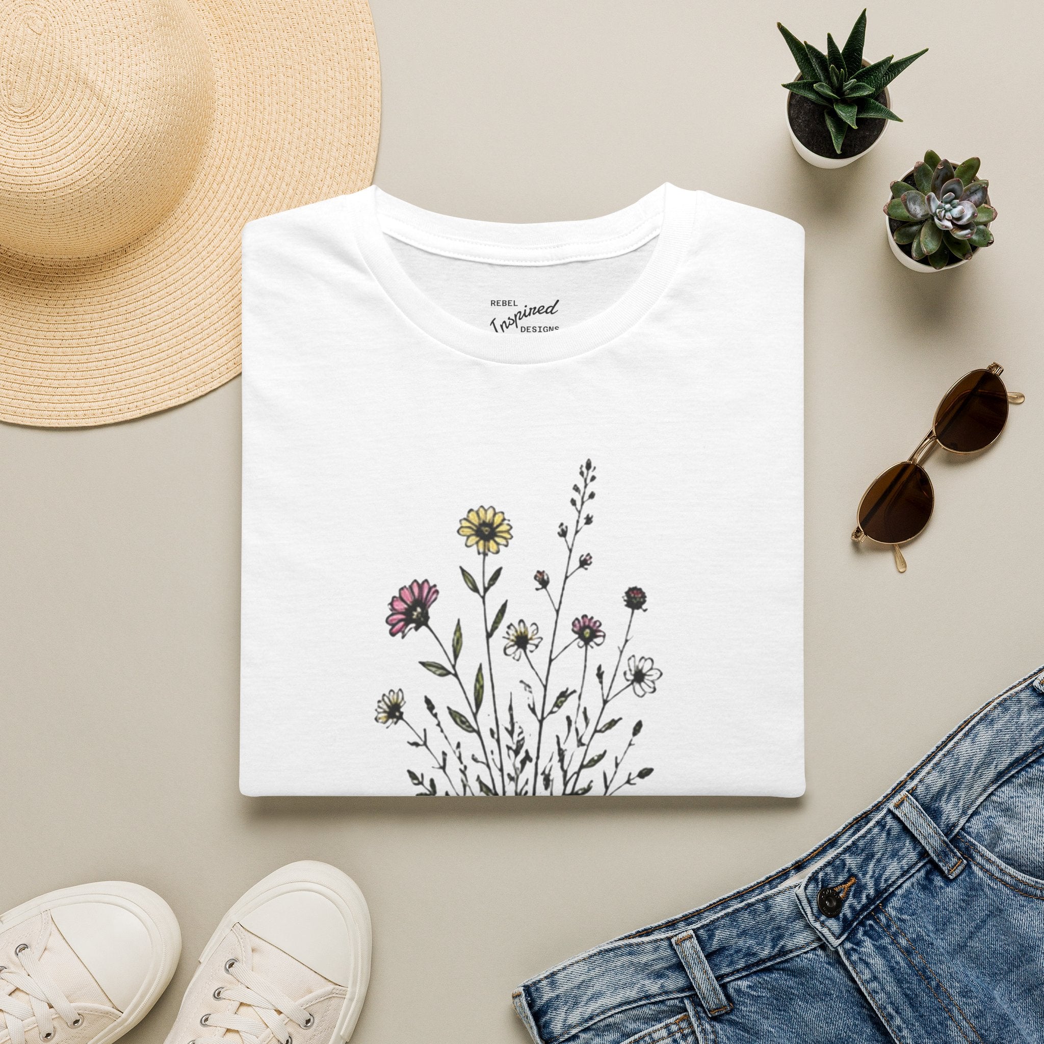 Grow Through Resistance T-Shirt | Wildflower Activist Shirt | Subtle Resistance Tee | Empowerment Gift