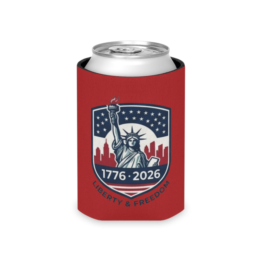 Statue of Liberty 1776-2026 Can Cooler | Patriotic Beer Sleeve | Liberty & Freedom Drink Holder
