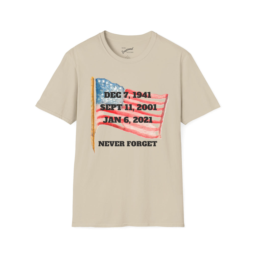 Never Forget T-Shirt, American History Tee, Patriotic Activist Gift
