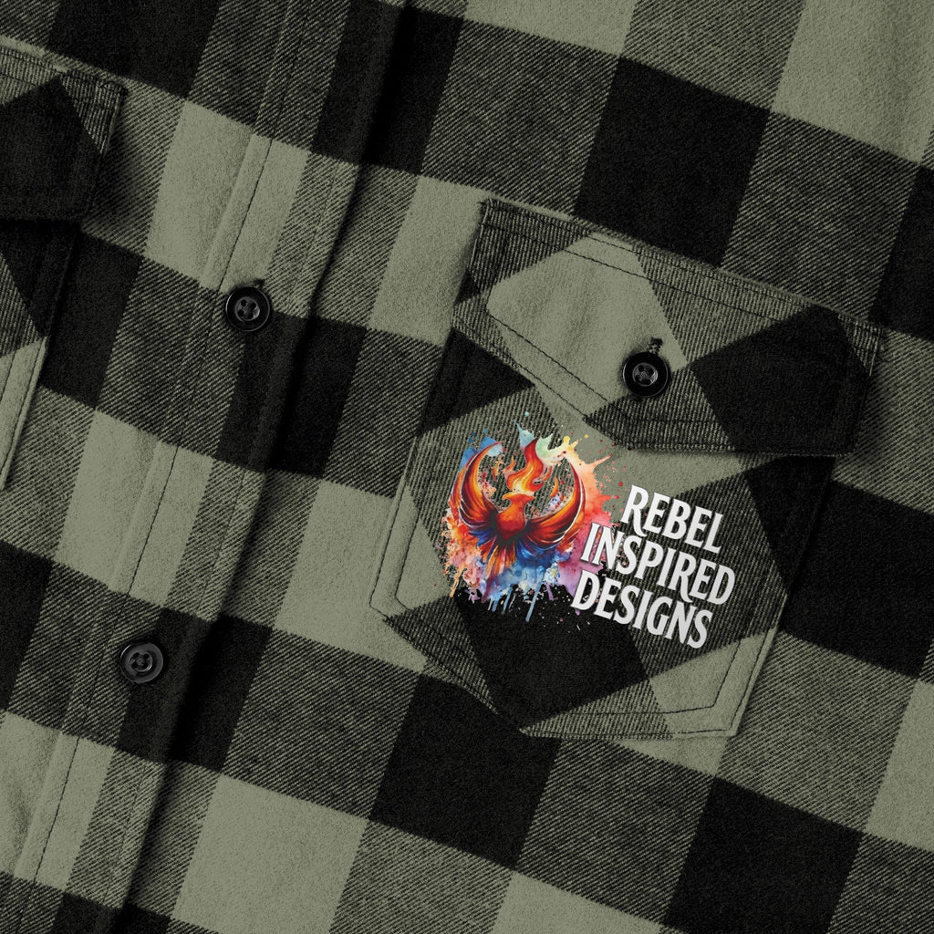 Together We Rise Flannel Shirt | Two-Sided Inspirational Buffalo Check Button-Up