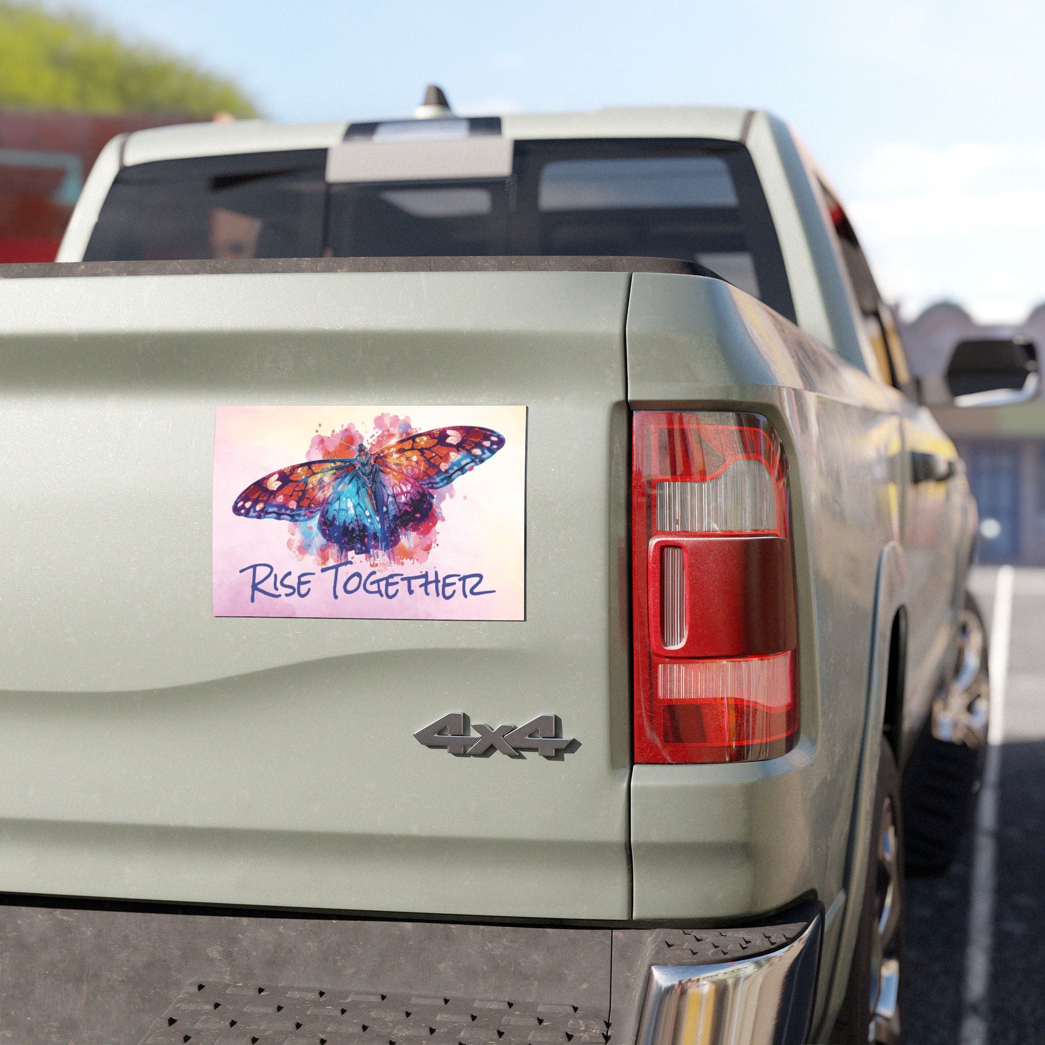 Watercolor Butterfly Rise Together Car Magnet | Rebellions Are Built On Hope Decal | Mothers Day Gift