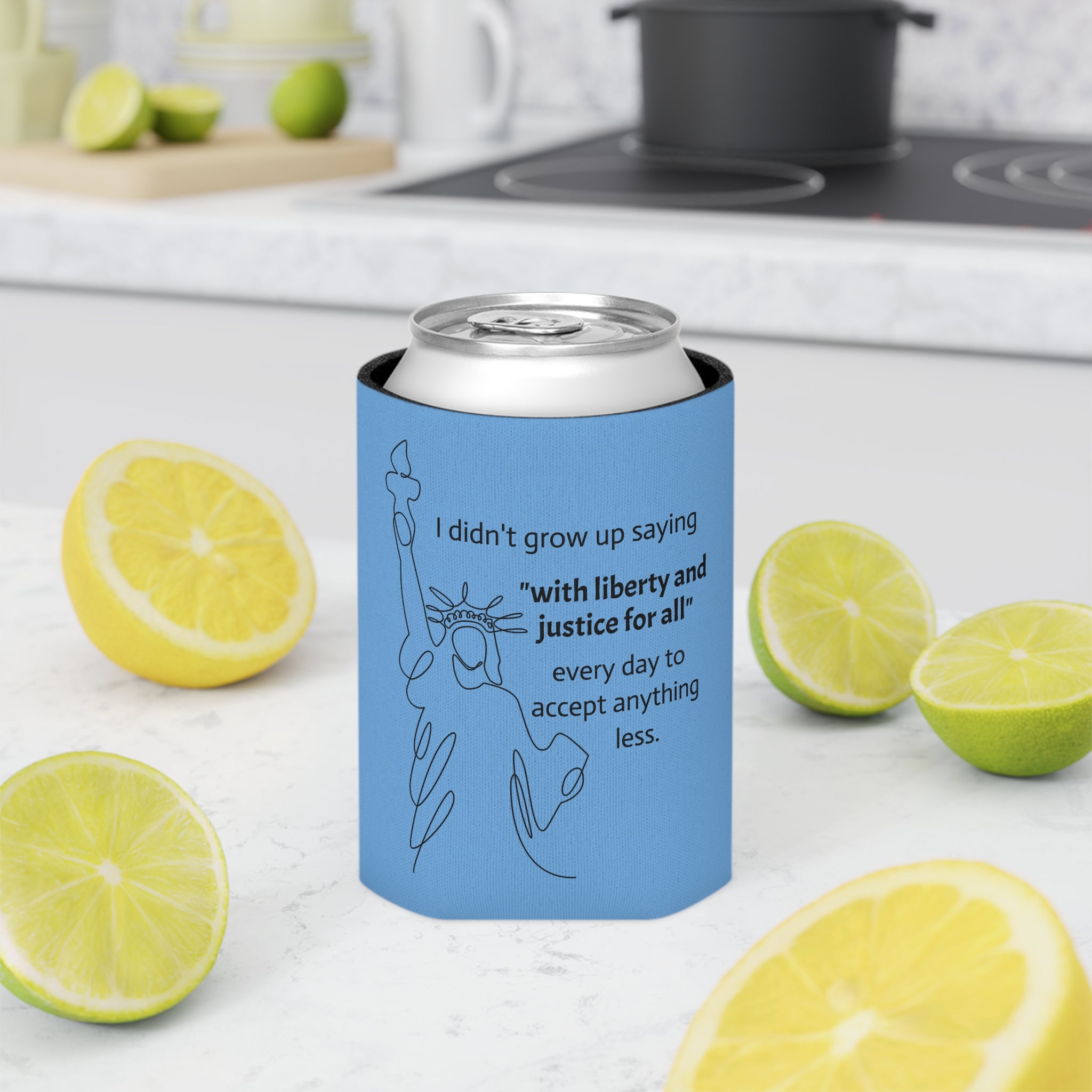 Statue of Liberty Can Cooler | Patriotic Beverage Sleeve | Activist Gift