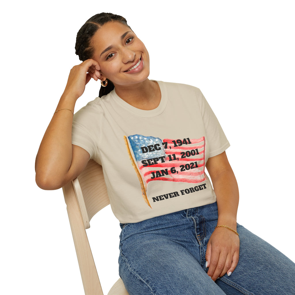 Never Forget T-Shirt, American History Tee, Patriotic Activist Gift
