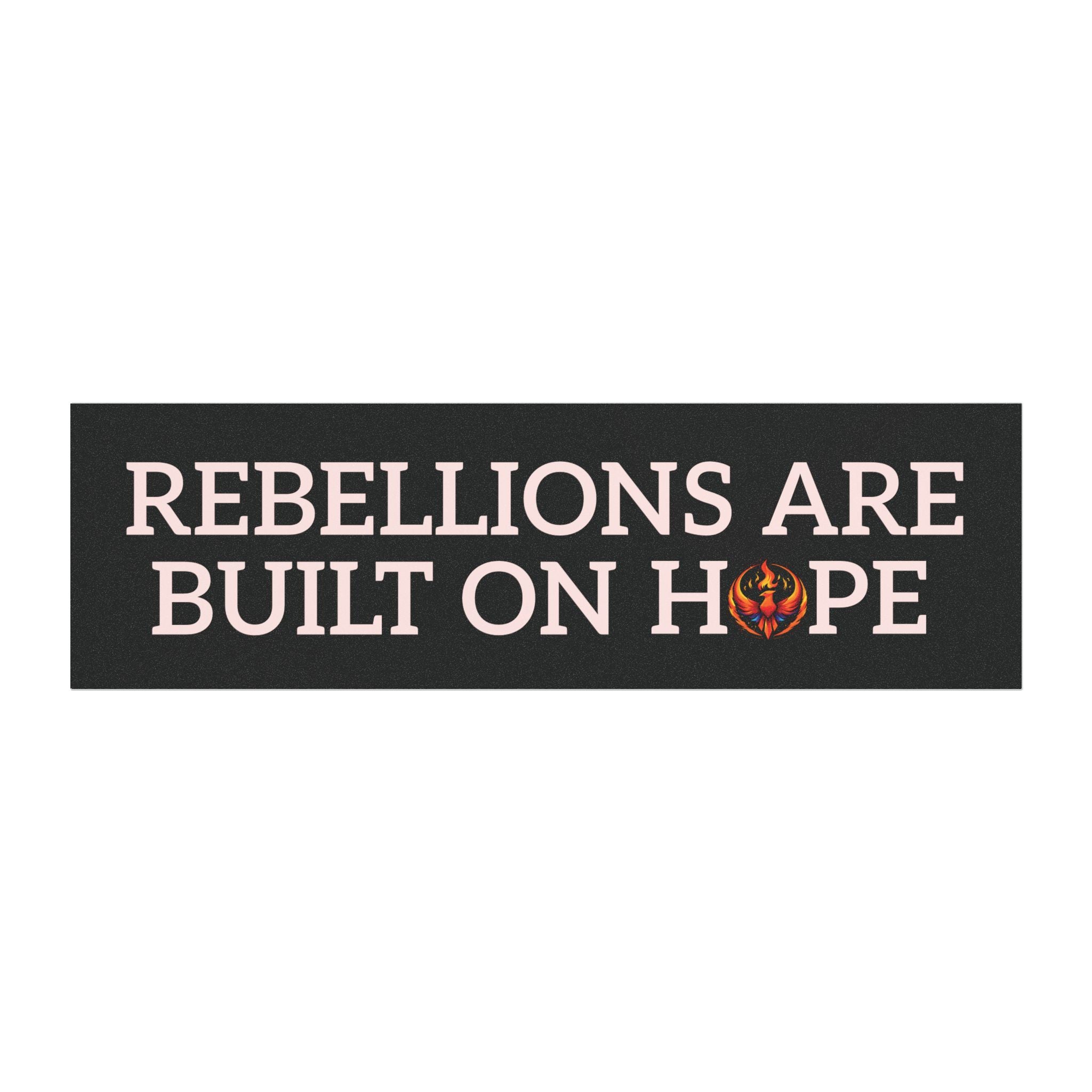 Rising Phoenix Black Car Magnet | Rebellions Are Built On Hope Decal | Activist Gift