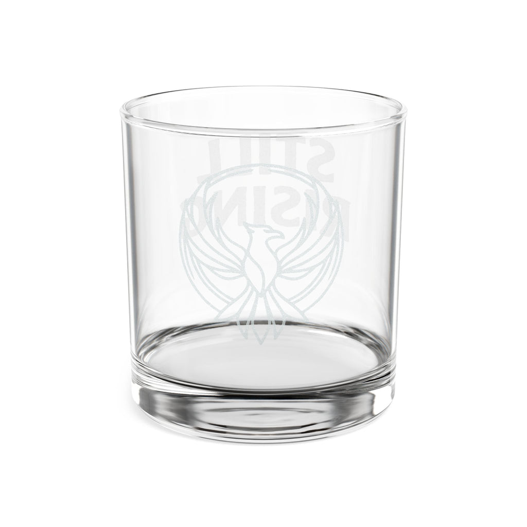 Still Rising Engraved 10.5 oz Rocks Glass | Rising Phoenix Emblem Whiskey Glass