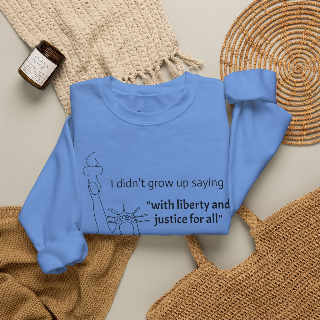 Liberty and Justice Crewneck Sweatshirt | Statue of Liberty Pullover | Equality and Freedom Gift