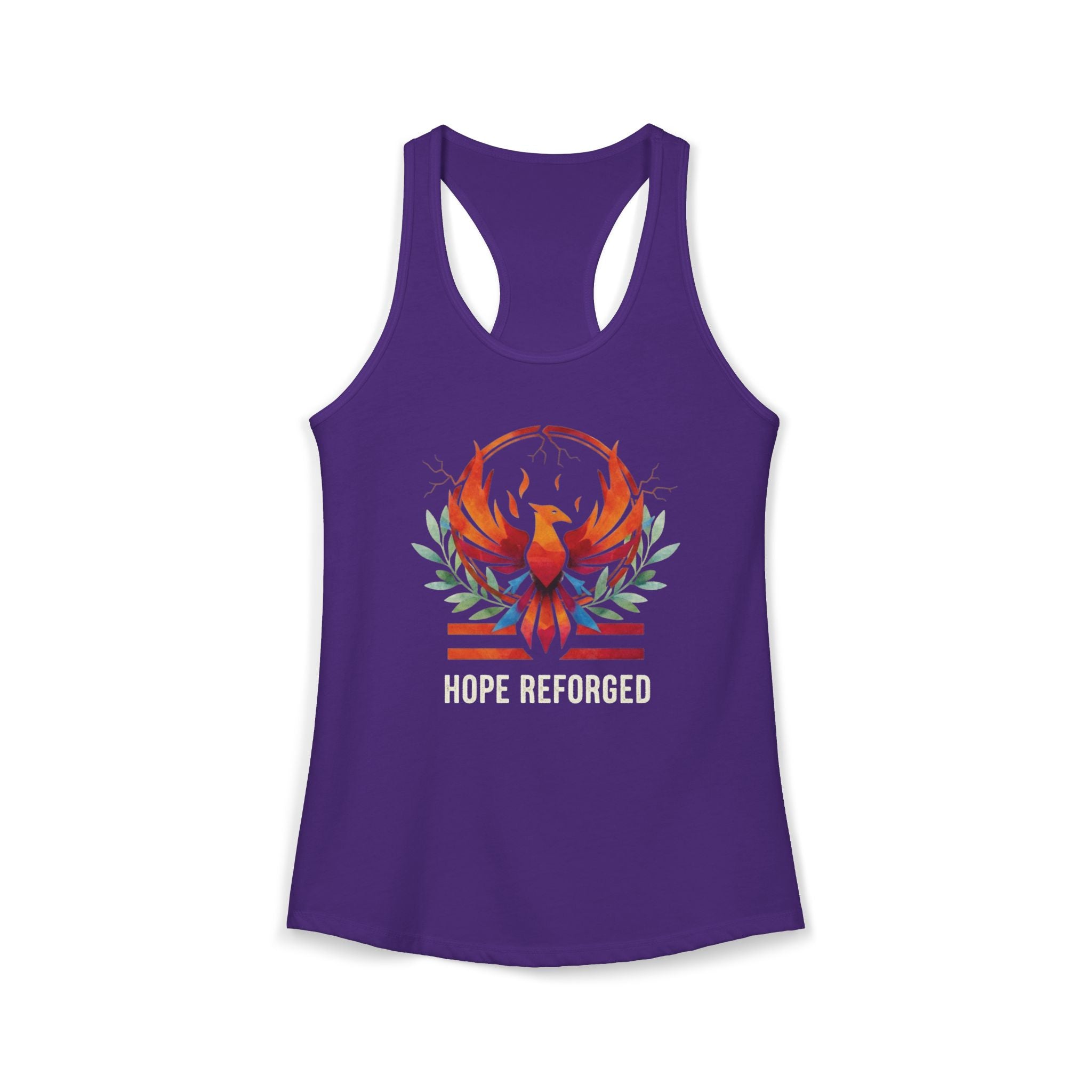 Hope Reforged Tank Top | Rising Phoenix Racerback Tee | Women's Empowerment Gift