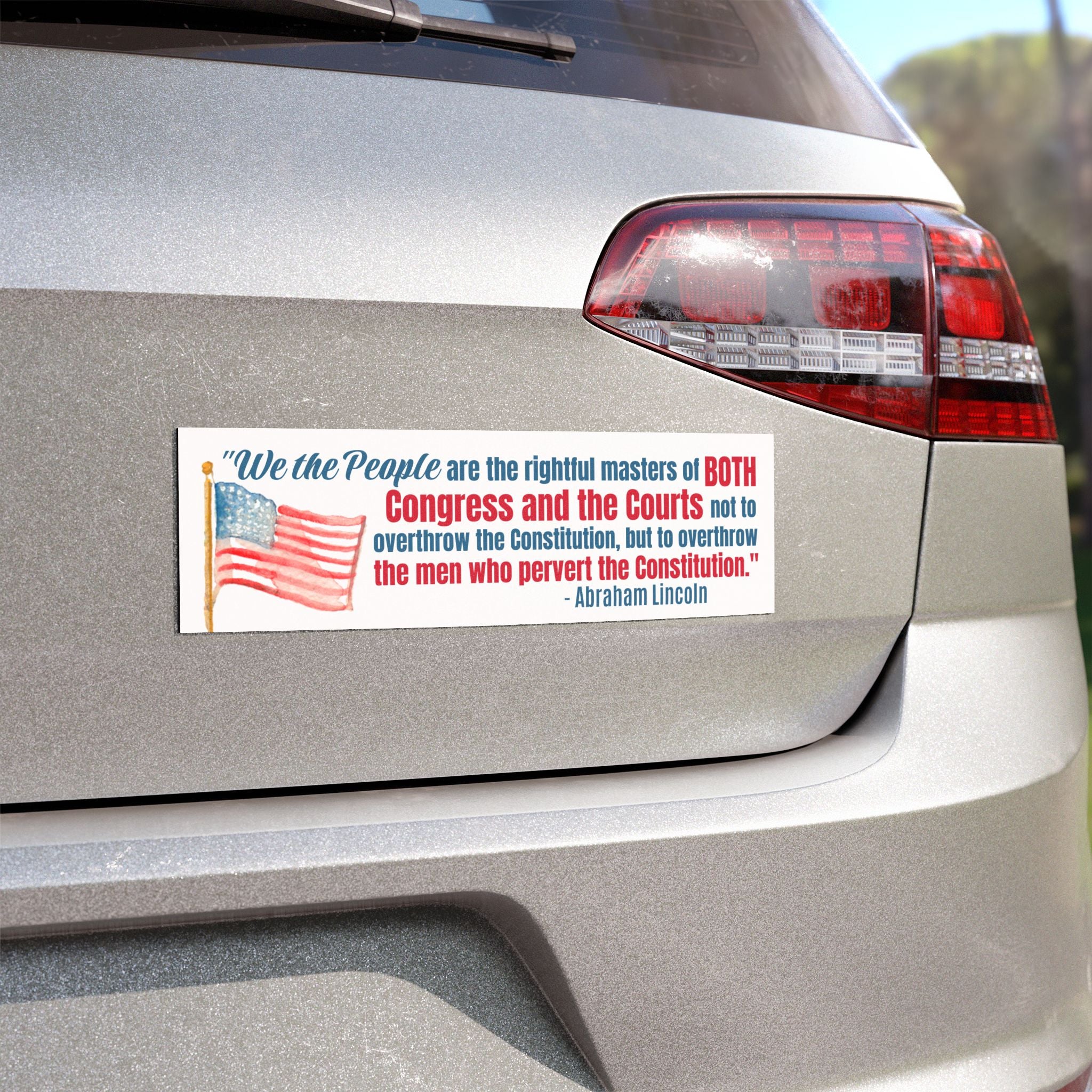 Abraham Lincoln Magnet | Patriotic Car Decal | We the People Accessory | History Lover Gift