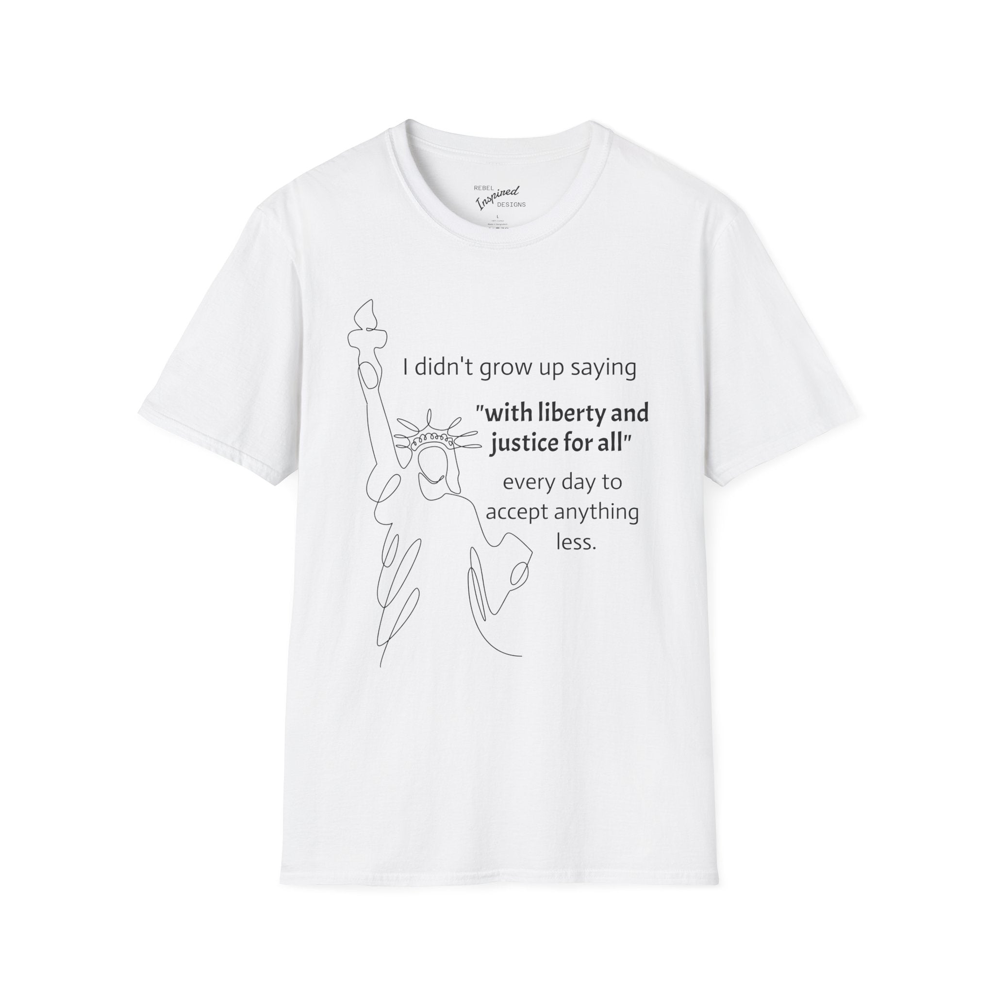 Liberty and Justice For All T-Shirt, Statue of Liberty Unisex Tee, Equality Shirt