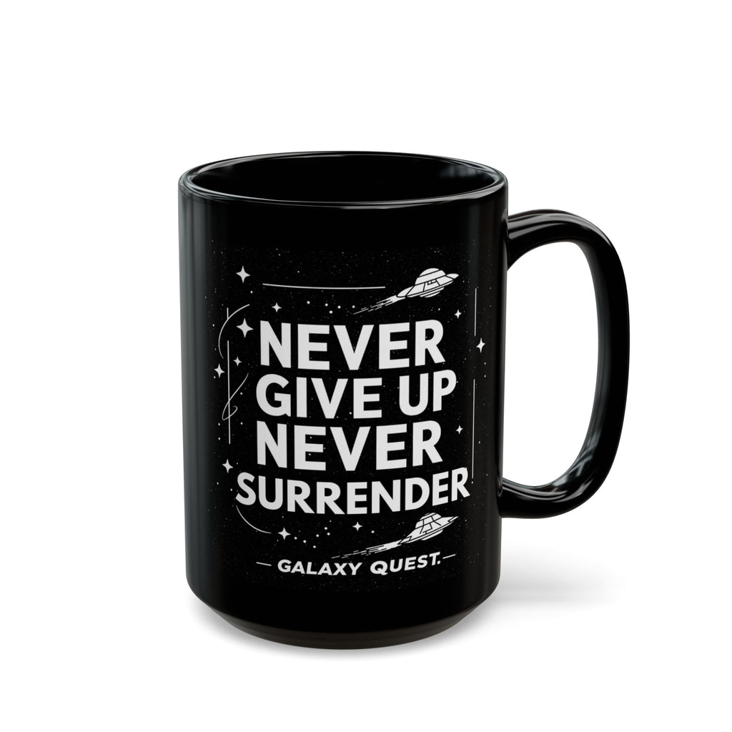 Never Give Up Never Surrender Coffee Cup | Sci-Fi Inspired Mug | Geek Gift