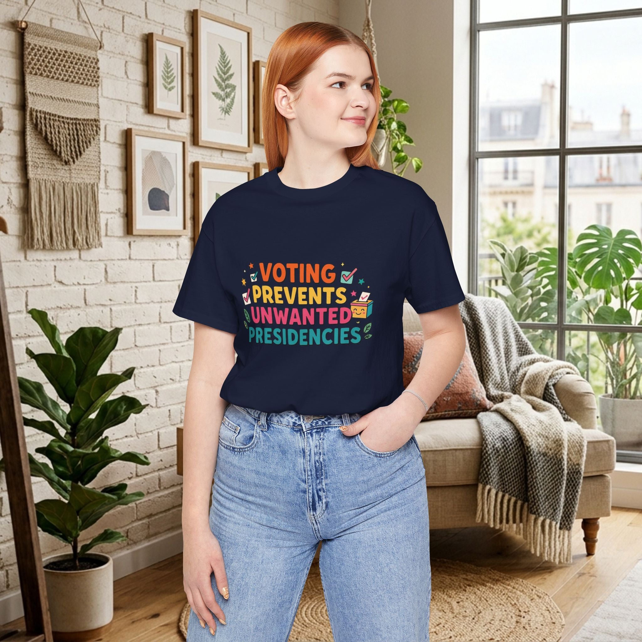 Voting Prevents Unwanted Presidencies T-Shirt | Pro Democracy Tee