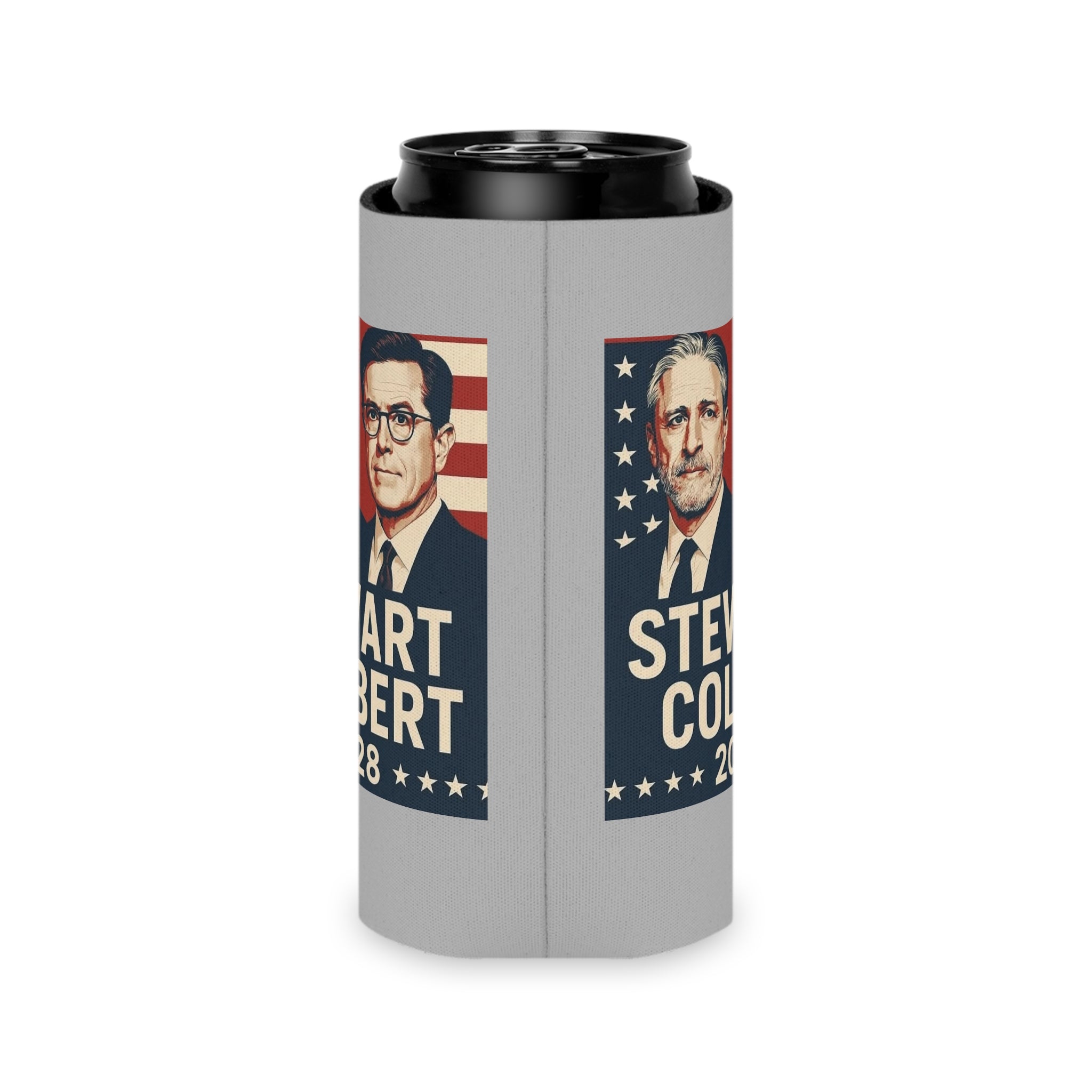 Stewart Colbert 2028 Can Cooler, Political Humor Beverage Holder, Insulated Drink Sleeve