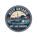 Keep Ontario Not Lake America Sticker | Loon Toronto Skyline Kiss-cut Decal