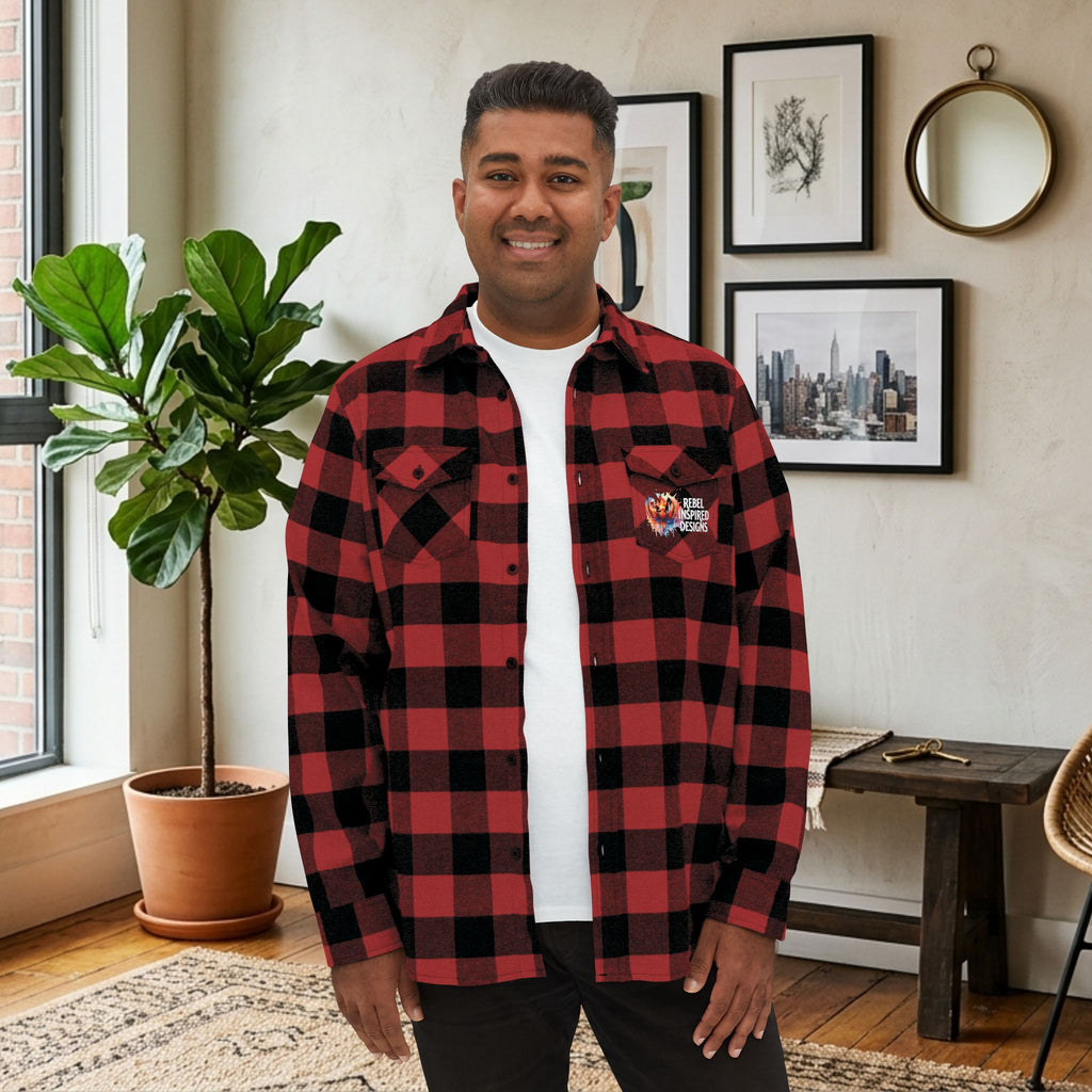 Together We Rise Flannel Shirt | Two-Sided Inspirational Buffalo Check Button-Up