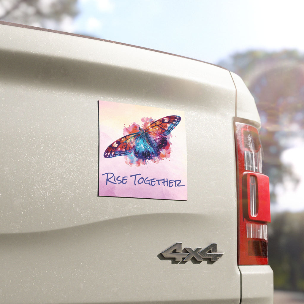Watercolor Butterfly Rise Together Car Magnet | Rebellions Are Built On Hope Decal | Mothers Day Gift