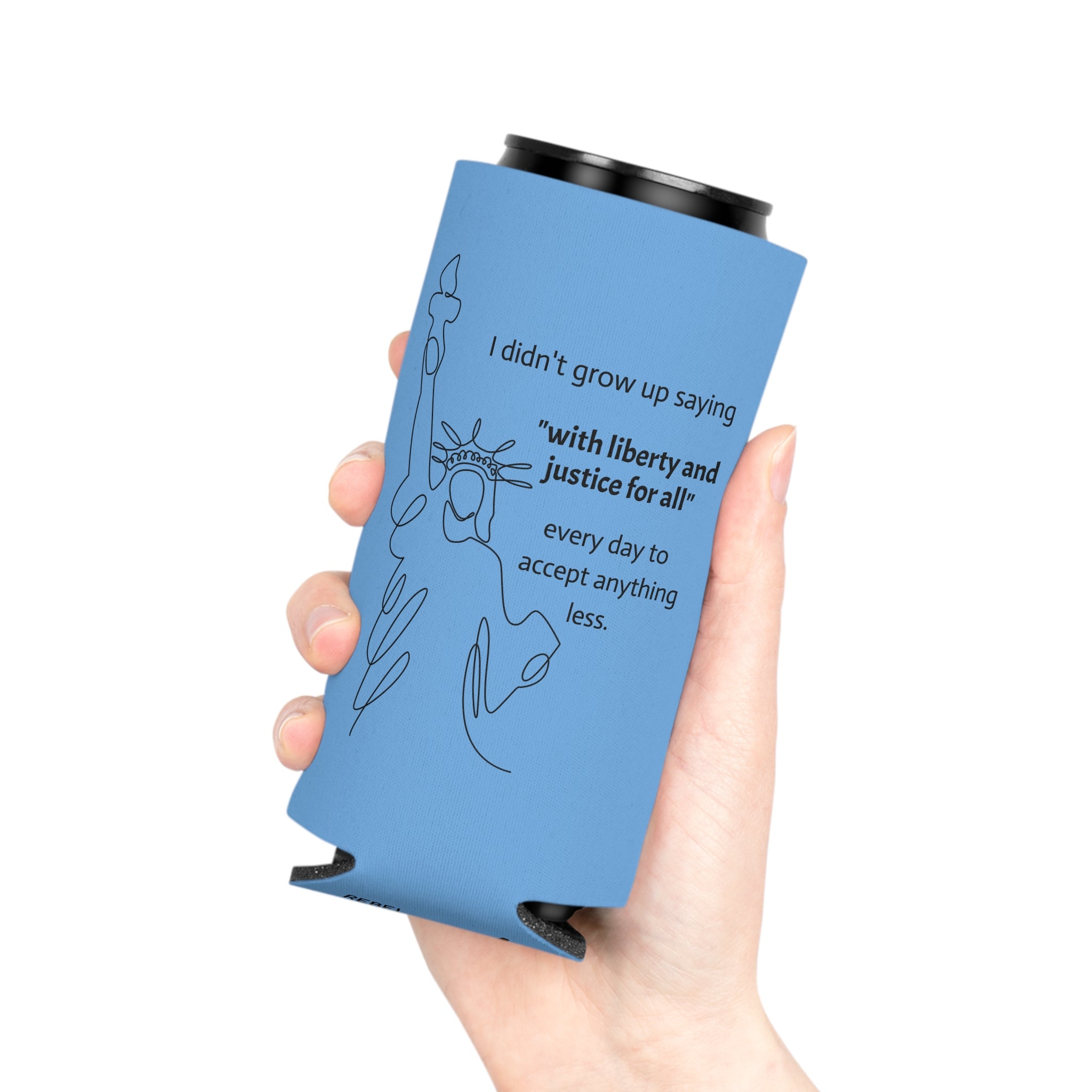 Statue of Liberty Can Cooler | Patriotic Beverage Sleeve | Activist Gift