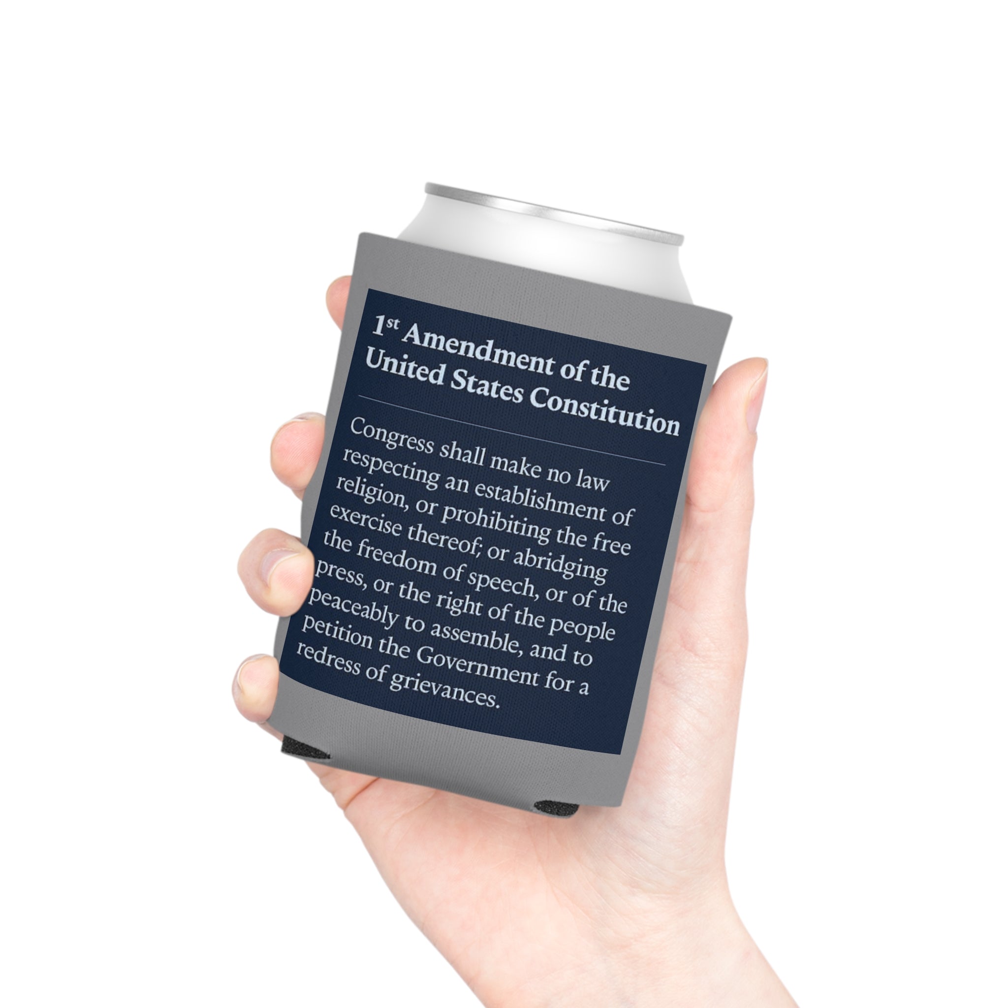 1st Amendment Can Cooler | Patriotic Drink Insulator | Freedom of Speech Gift