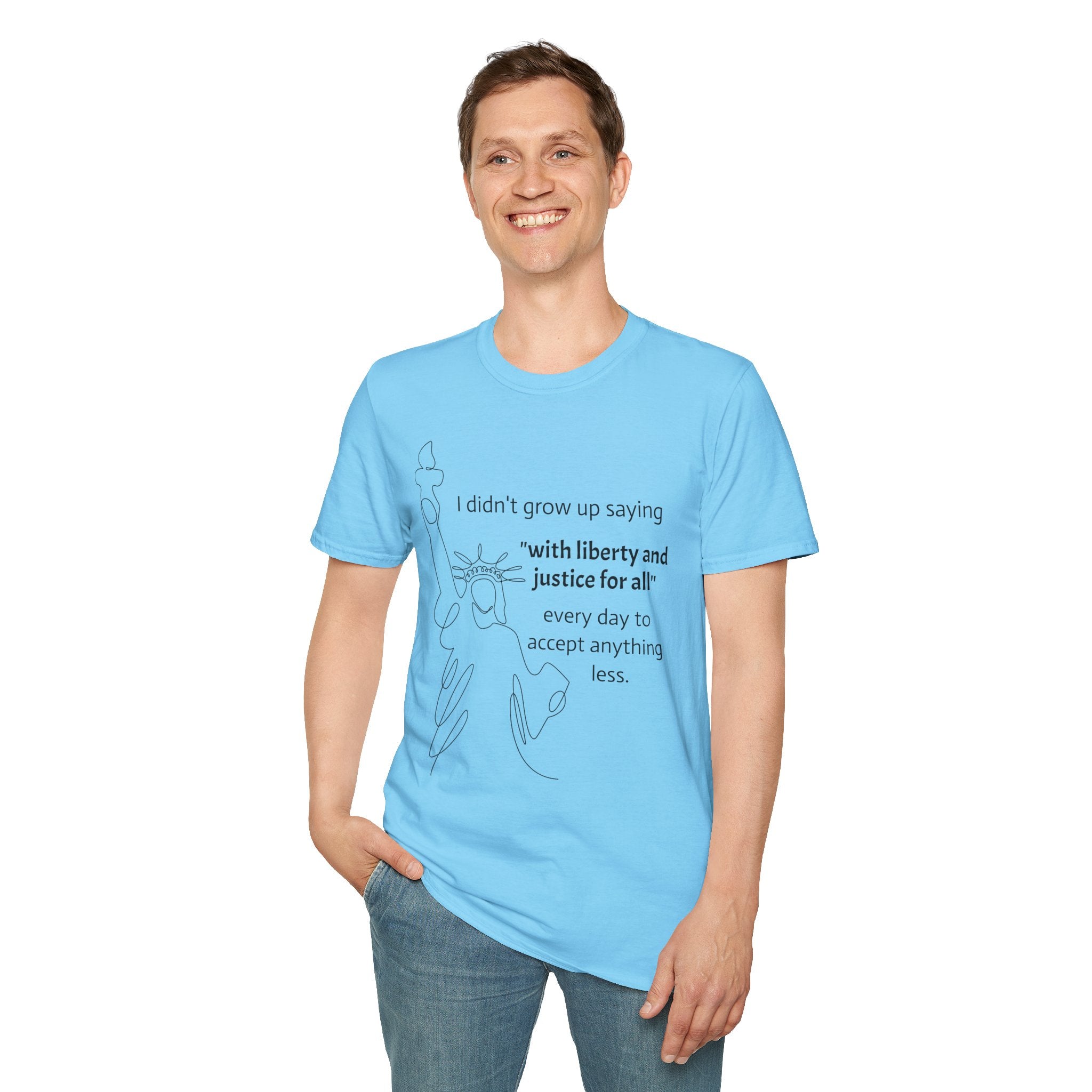 Liberty and Justice For All T-Shirt, Statue of Liberty Unisex Tee, Equality Shirt