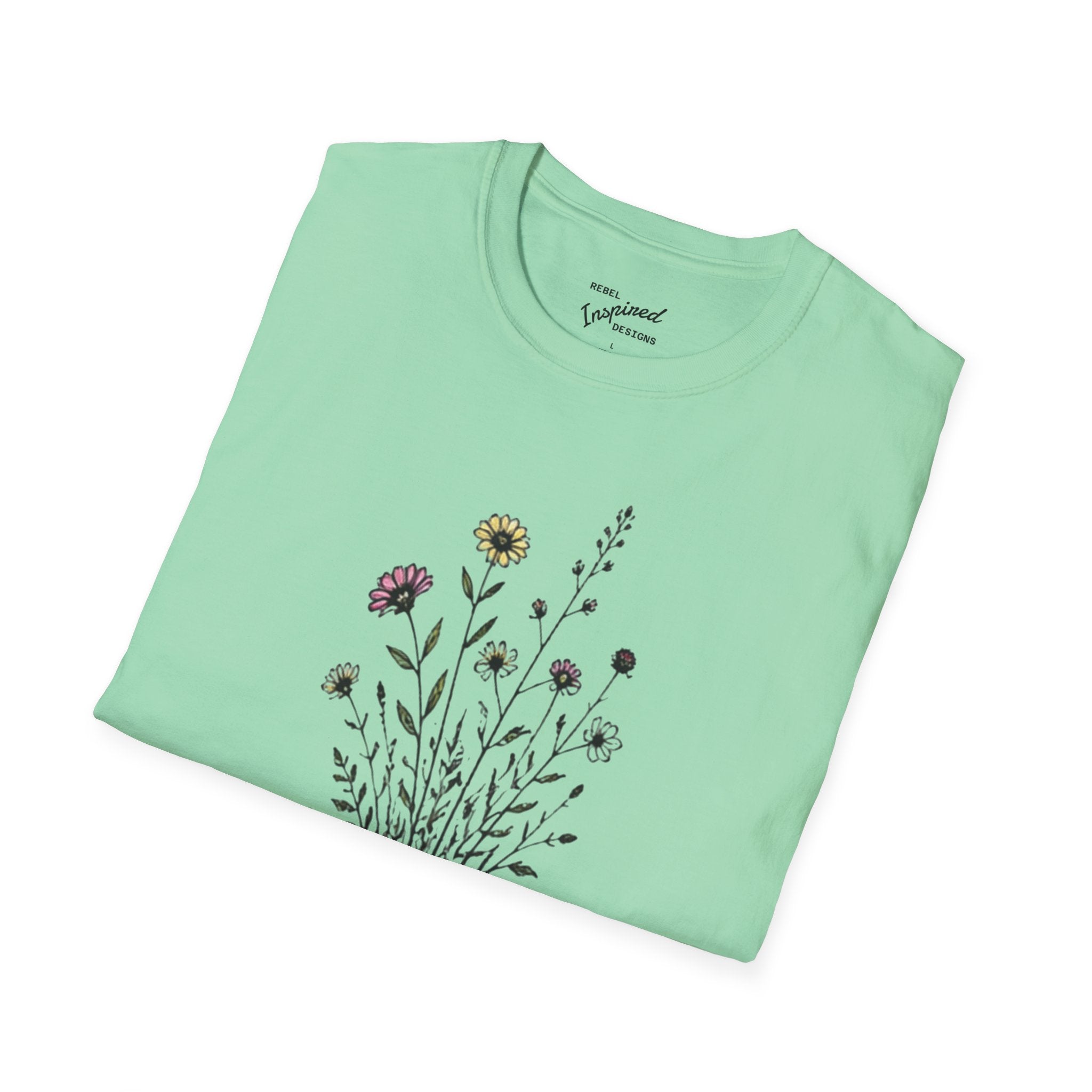 Grow Through Resistance T-Shirt | Wildflower Activist Shirt | Subtle Resistance Tee | Empowerment Gift