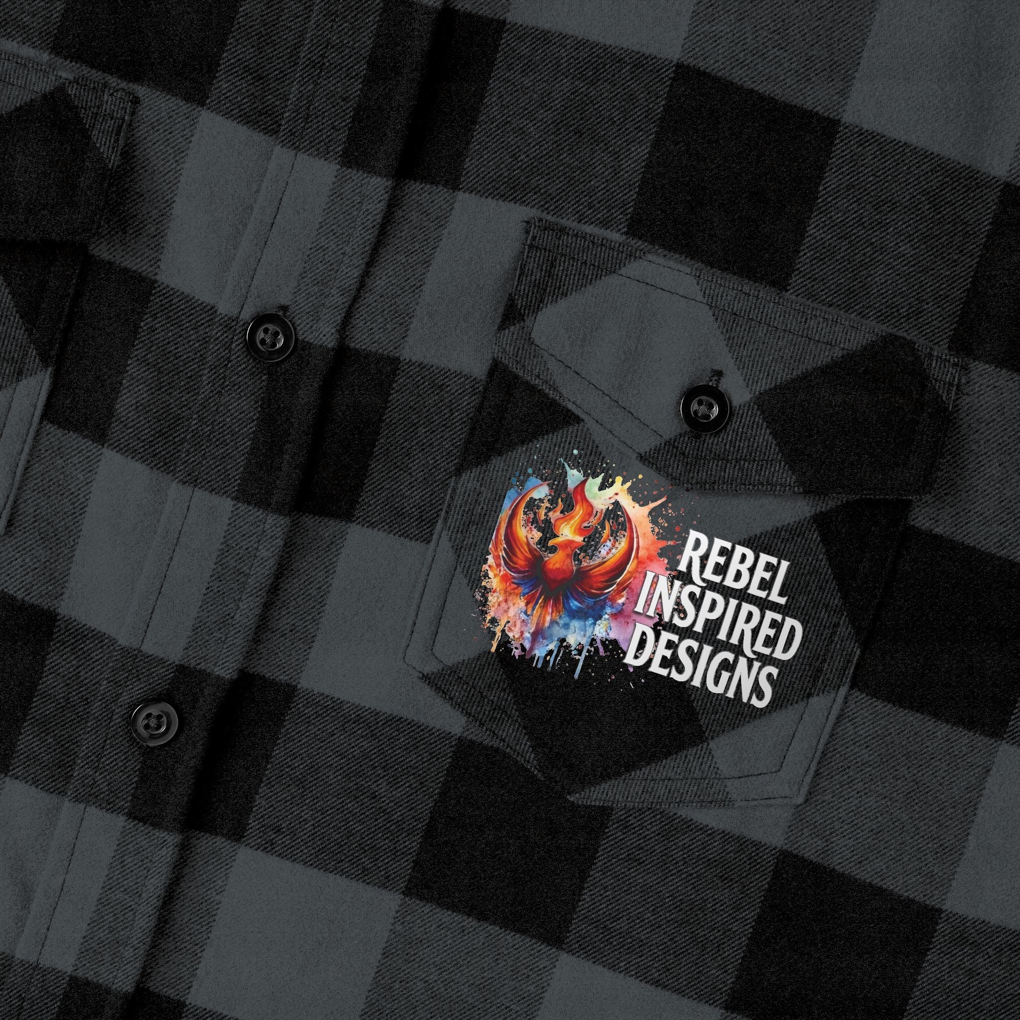 Together We Rise Flannel Shirt | Two-Sided Inspirational Buffalo Check Button-Up