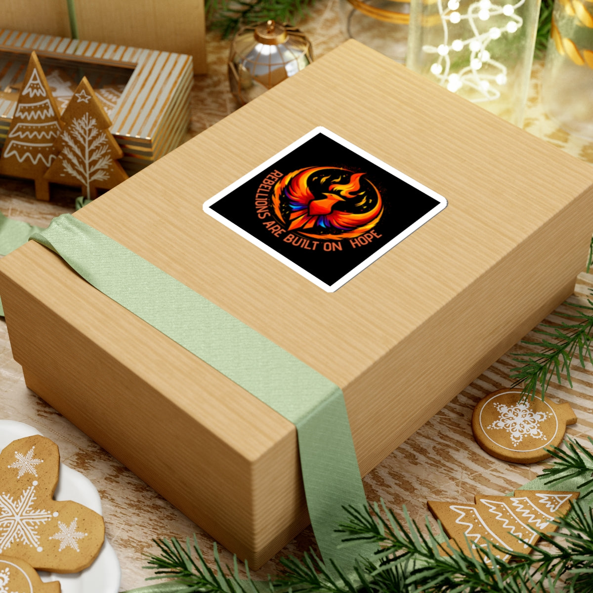 Rebellions Are Built On Hope Kiss-Cut Stickers | Phoenix Protest Sticker | Resistance Gift