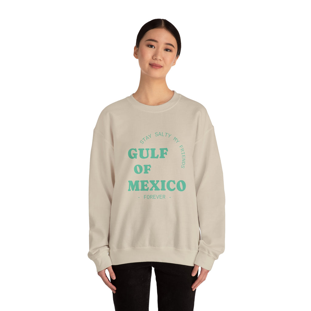 Stay Salty Unisex Sweatshirt, Gulf of Mexico Crewneck, Coastal Humor Vacation Gift