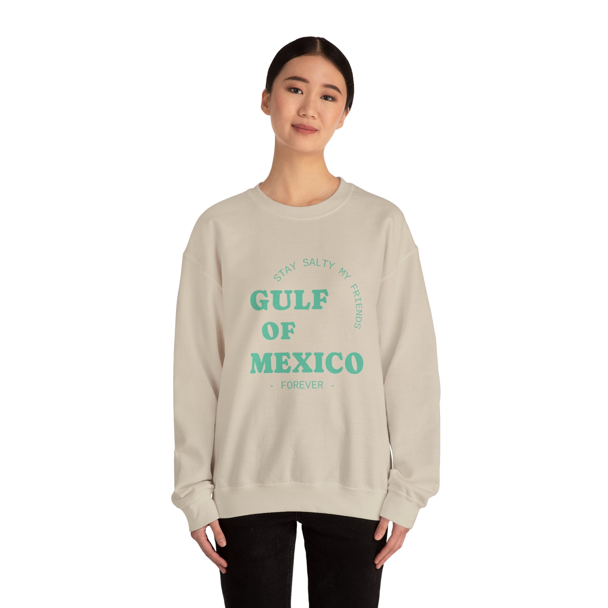 Stay Salty Unisex Sweatshirt, Gulf of Mexico Crewneck, Coastal Humor Vacation Gift