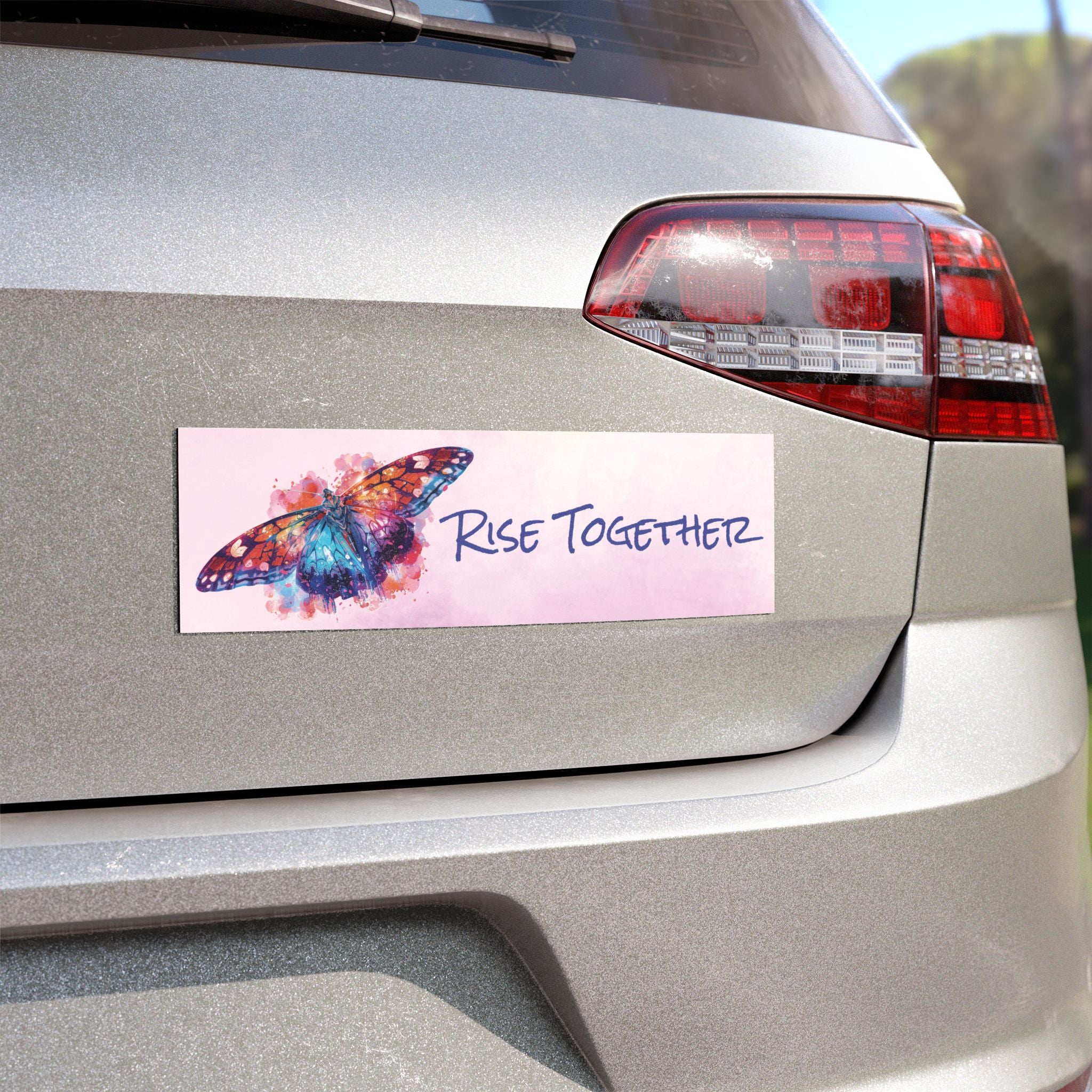 Watercolor Butterfly Rise Together Car Magnet | Rebellions Are Built On Hope Decal | Mothers Day Gift